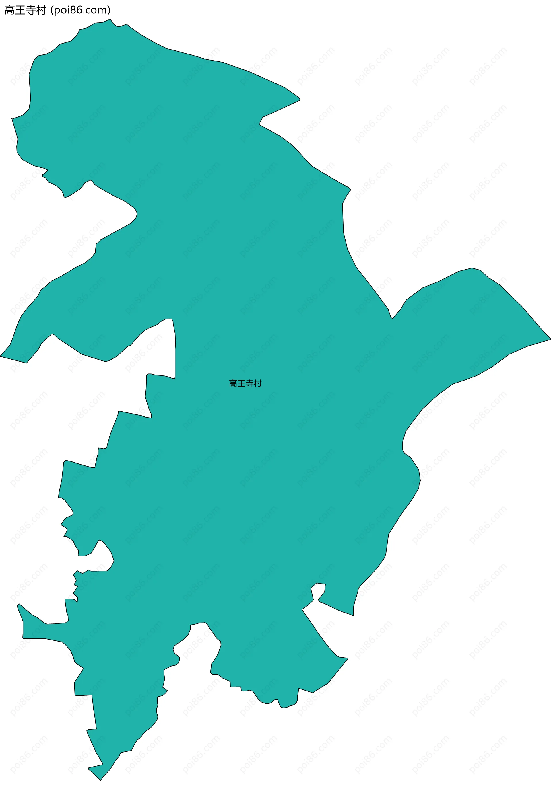 高王寺村边界地图