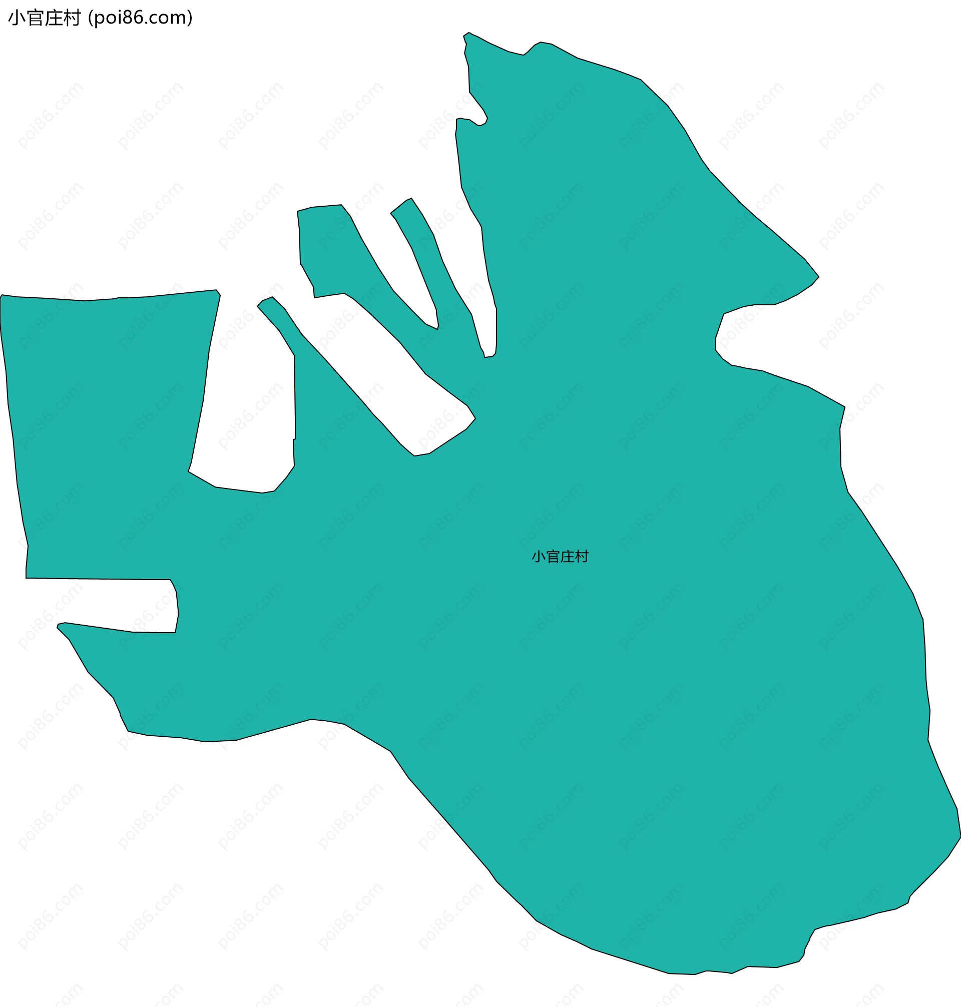 小官庄村边界地图