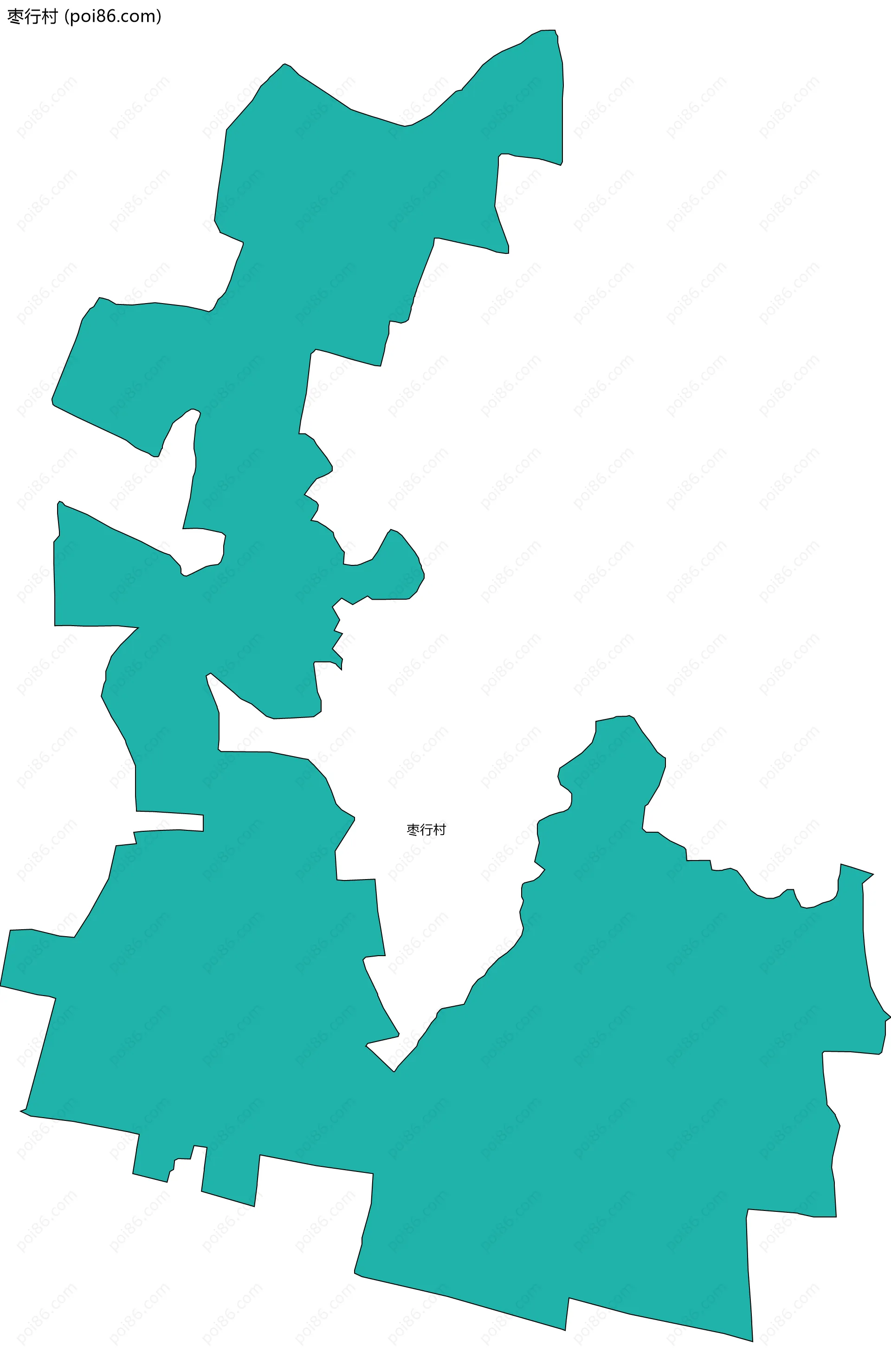 枣行村边界地图