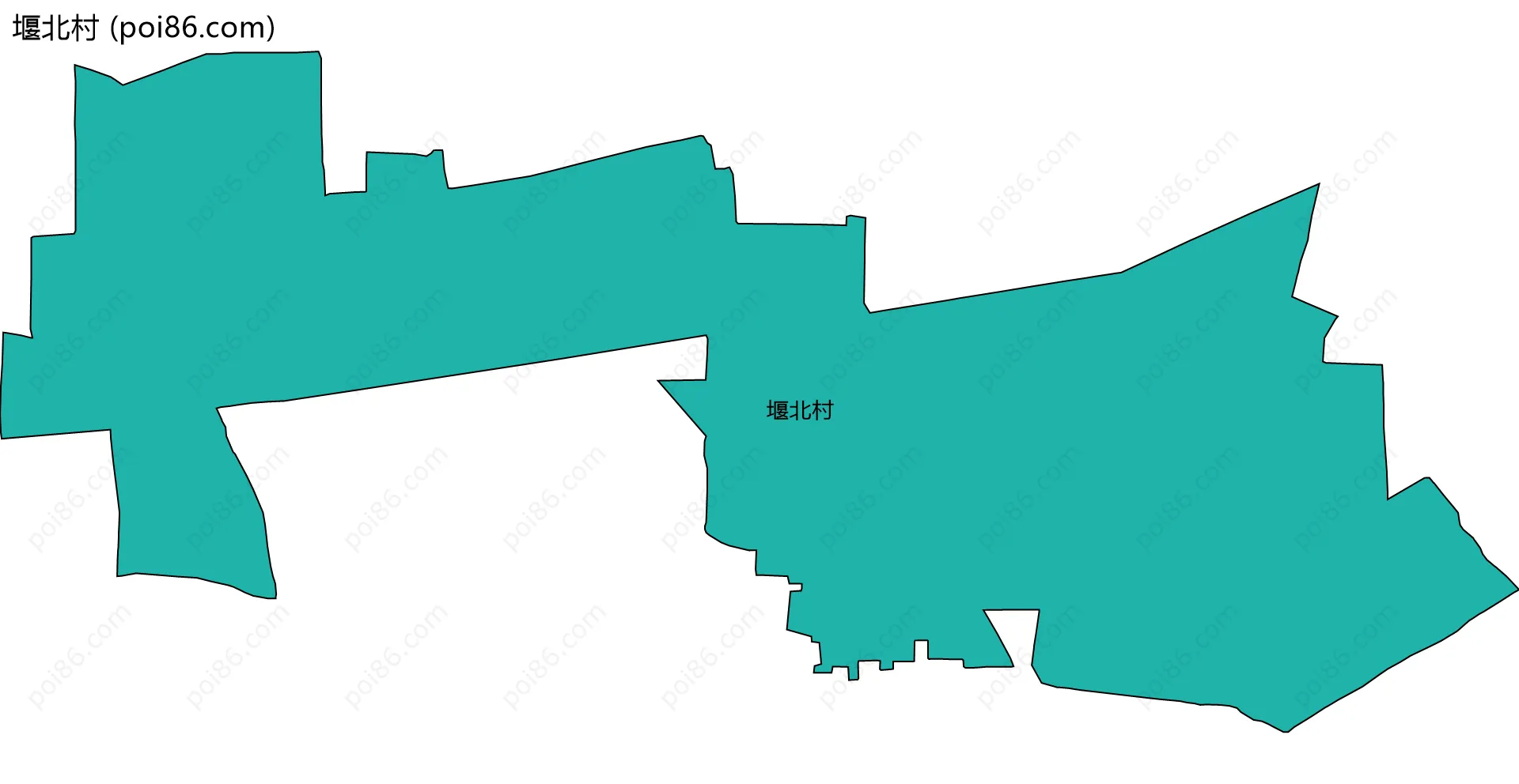 堰北村边界地图