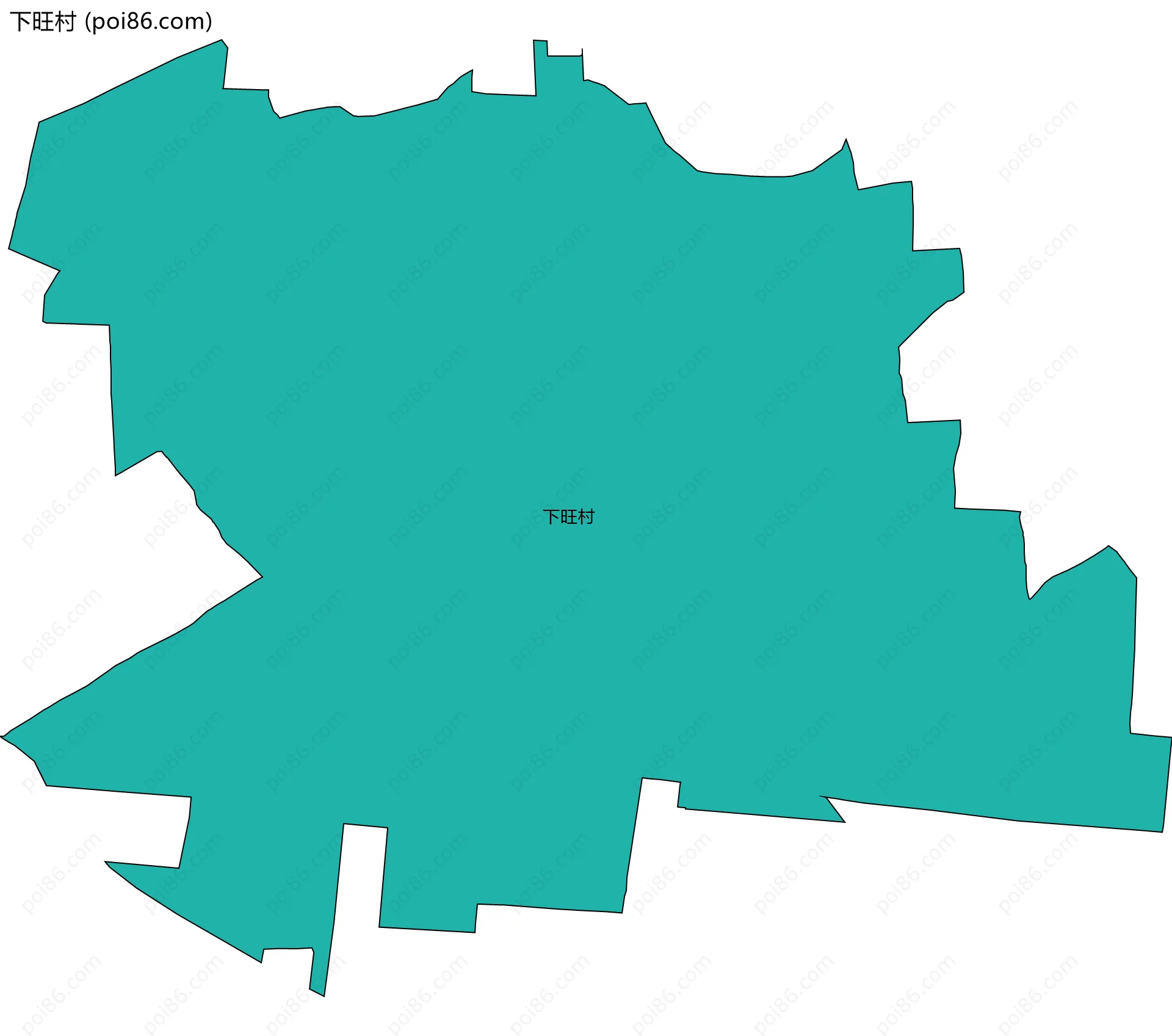 下旺村边界地图