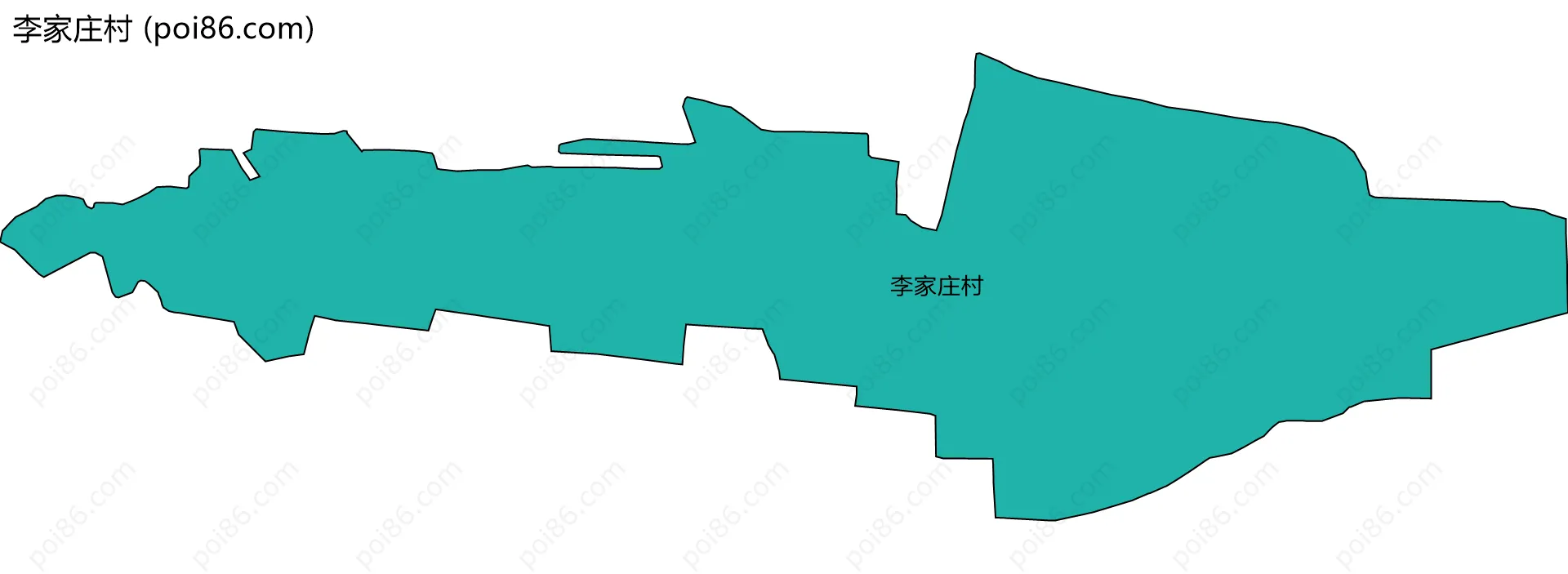 李家庄村边界地图