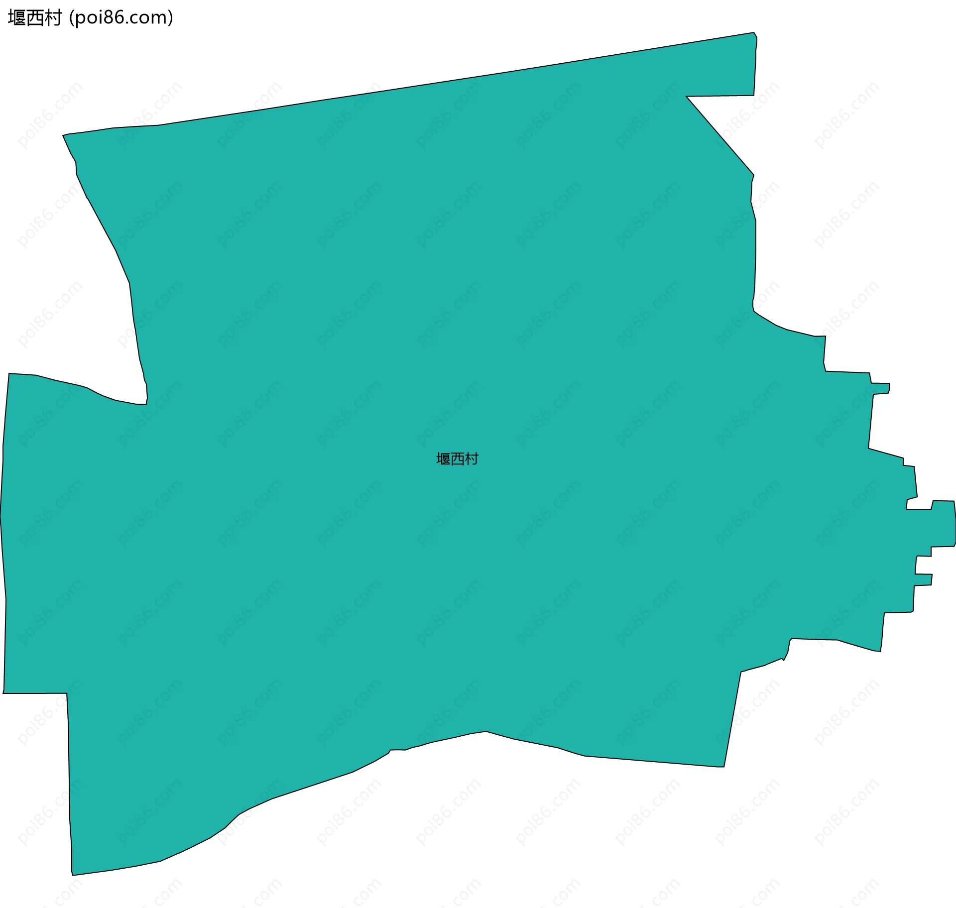 堰西村边界地图
