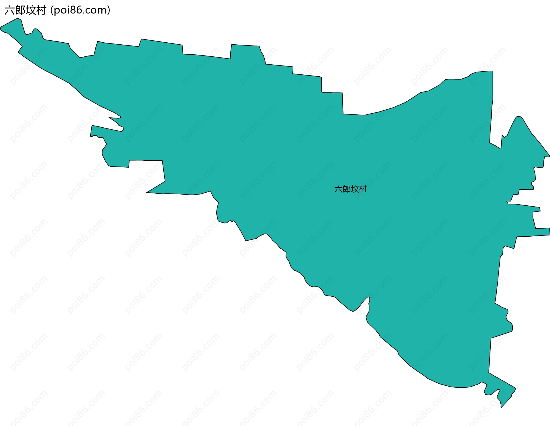 六郎坟村边界地图