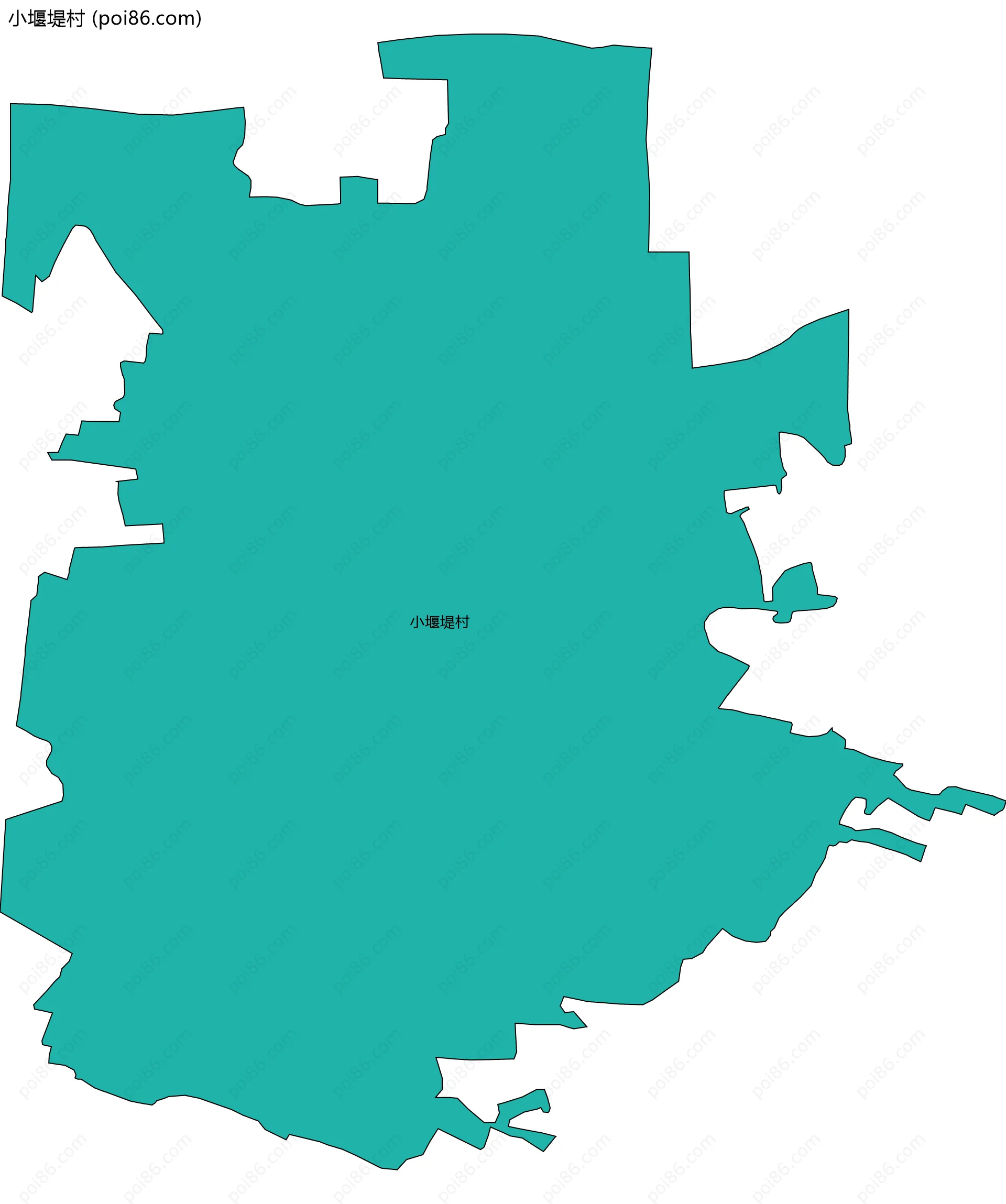 小堰堤村边界地图