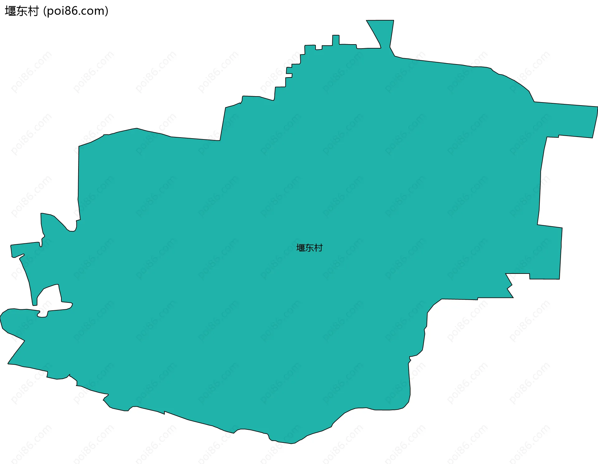 堰东村边界地图