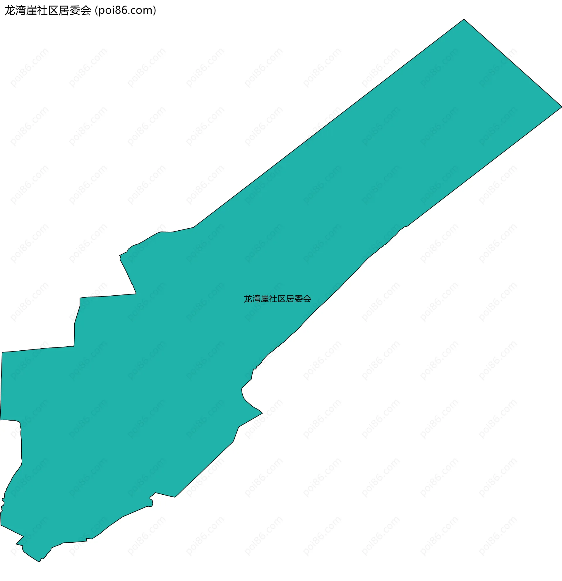 龙湾崖社区居委会边界地图