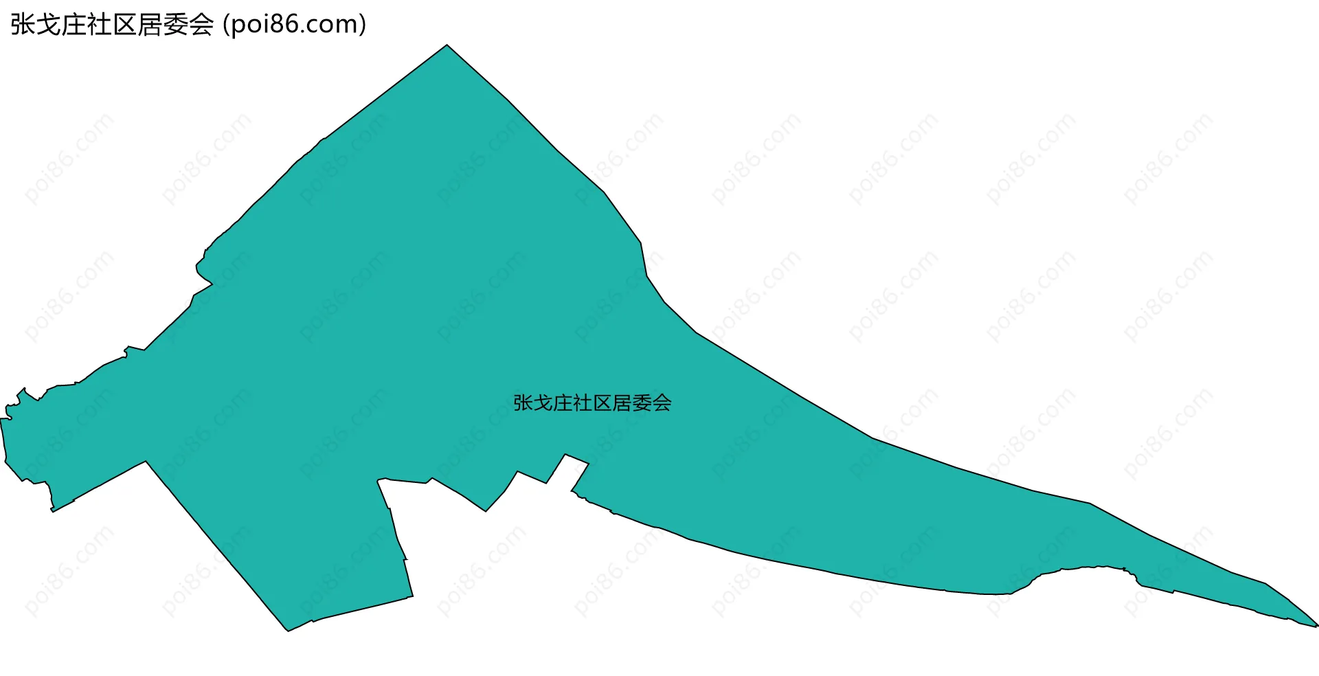 张戈庄社区居委会边界地图