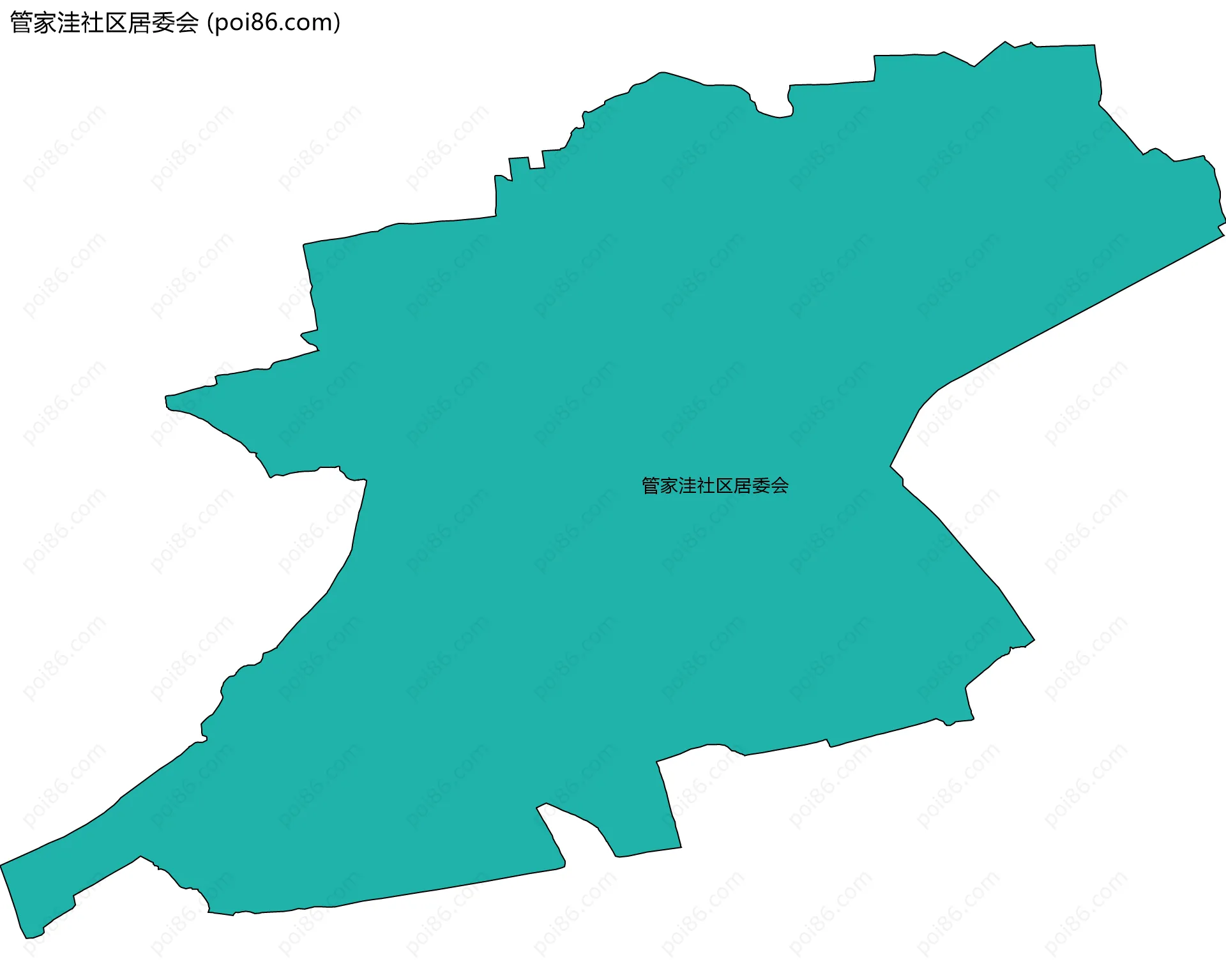 管家洼社区居委会边界地图