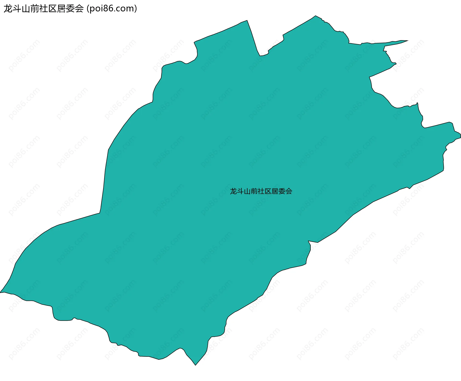 龙斗山前社区居委会边界地图