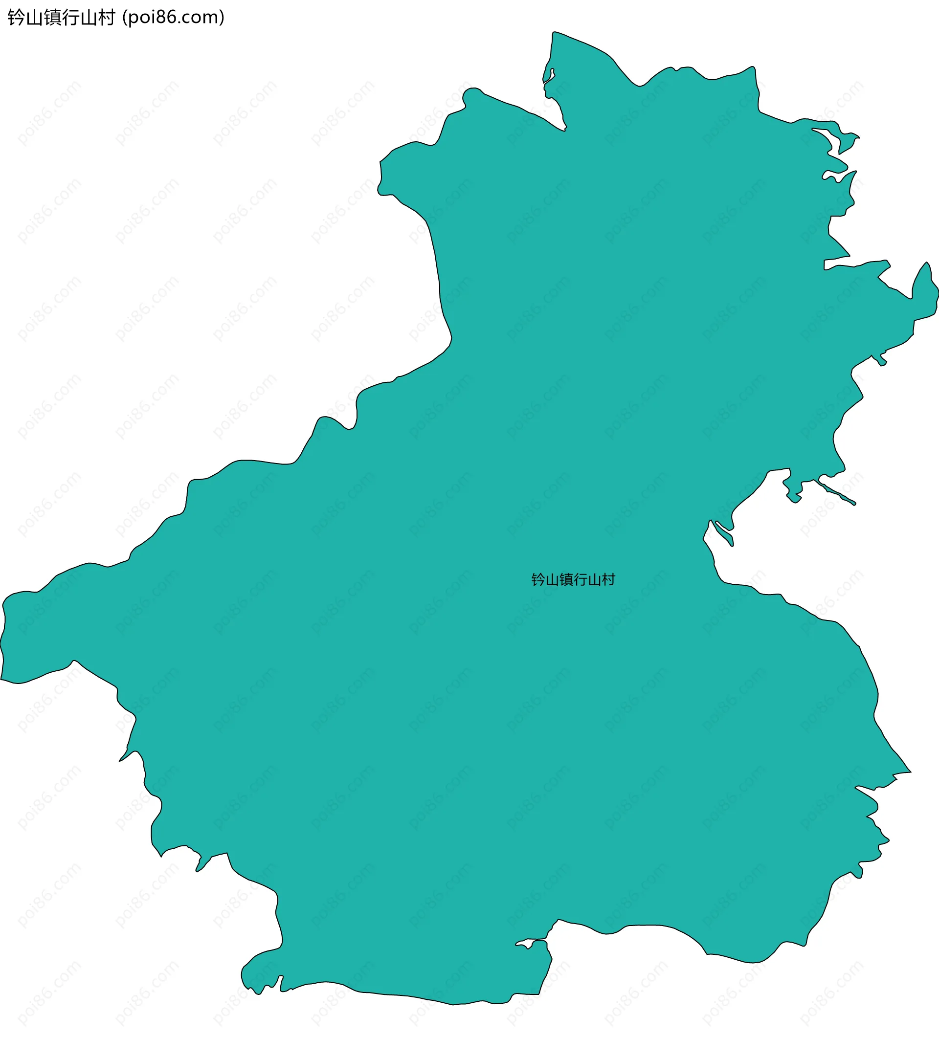 钤山镇行山村边界地图