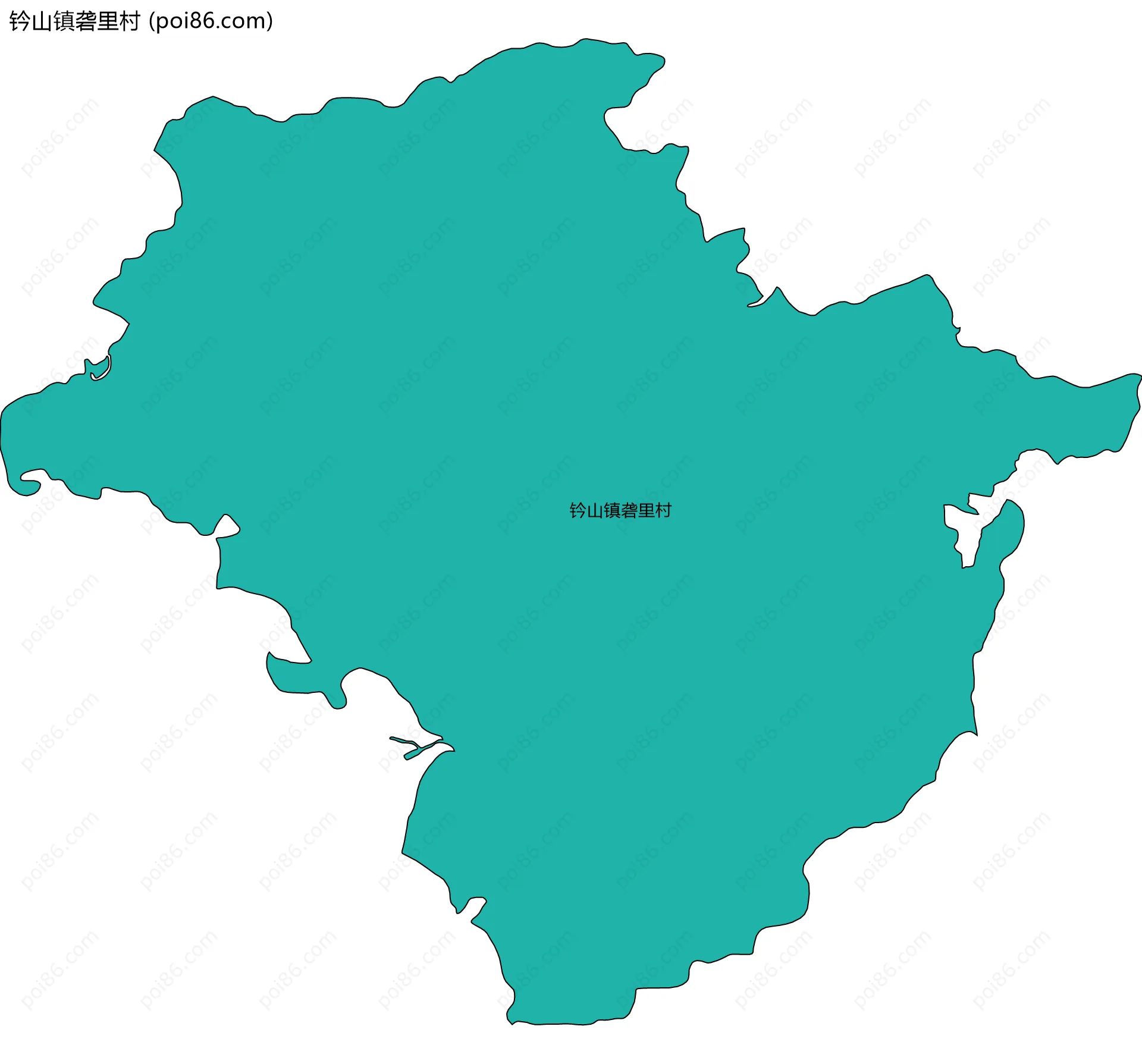 钤山镇砻里村边界地图