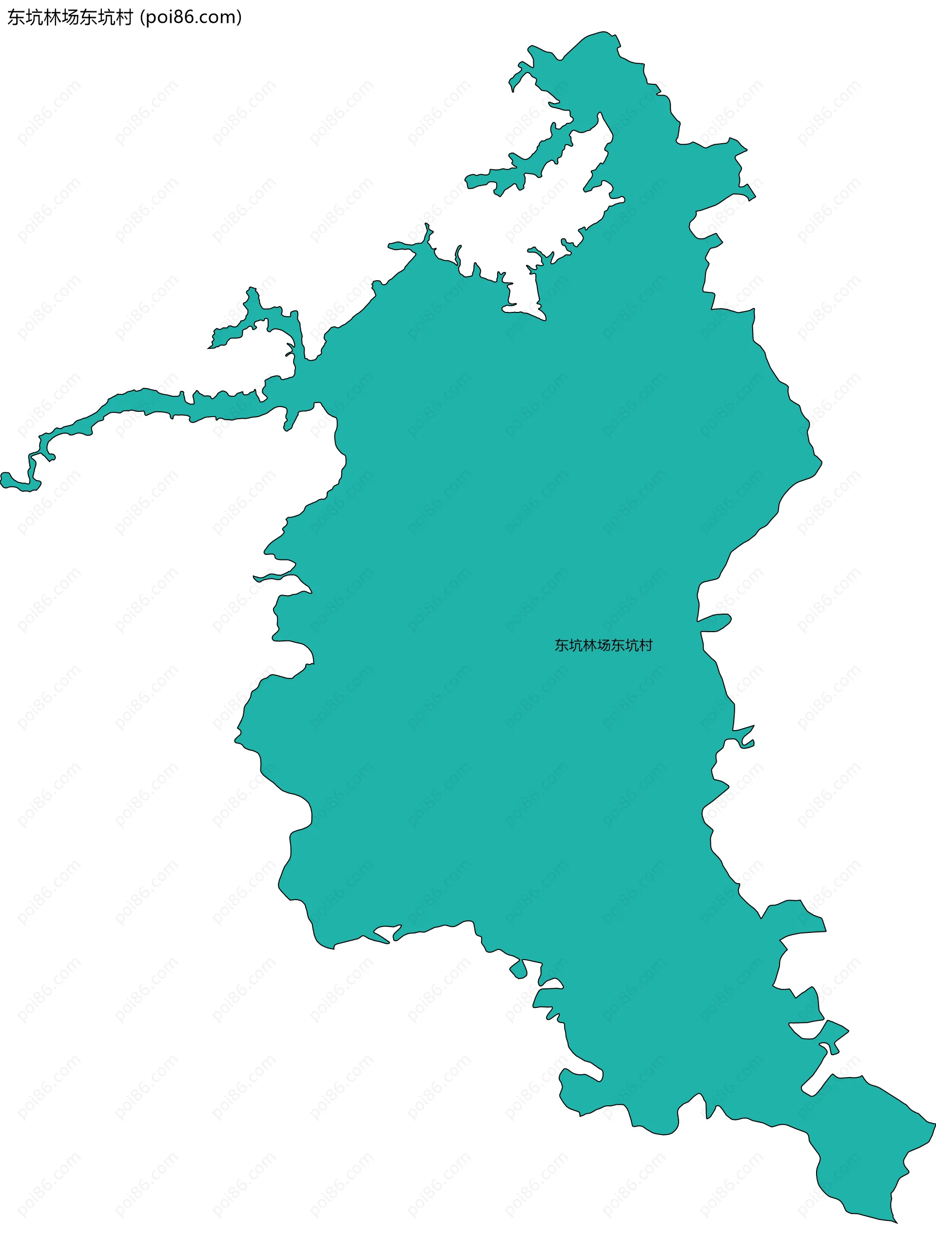 东坑林场东坑村边界地图