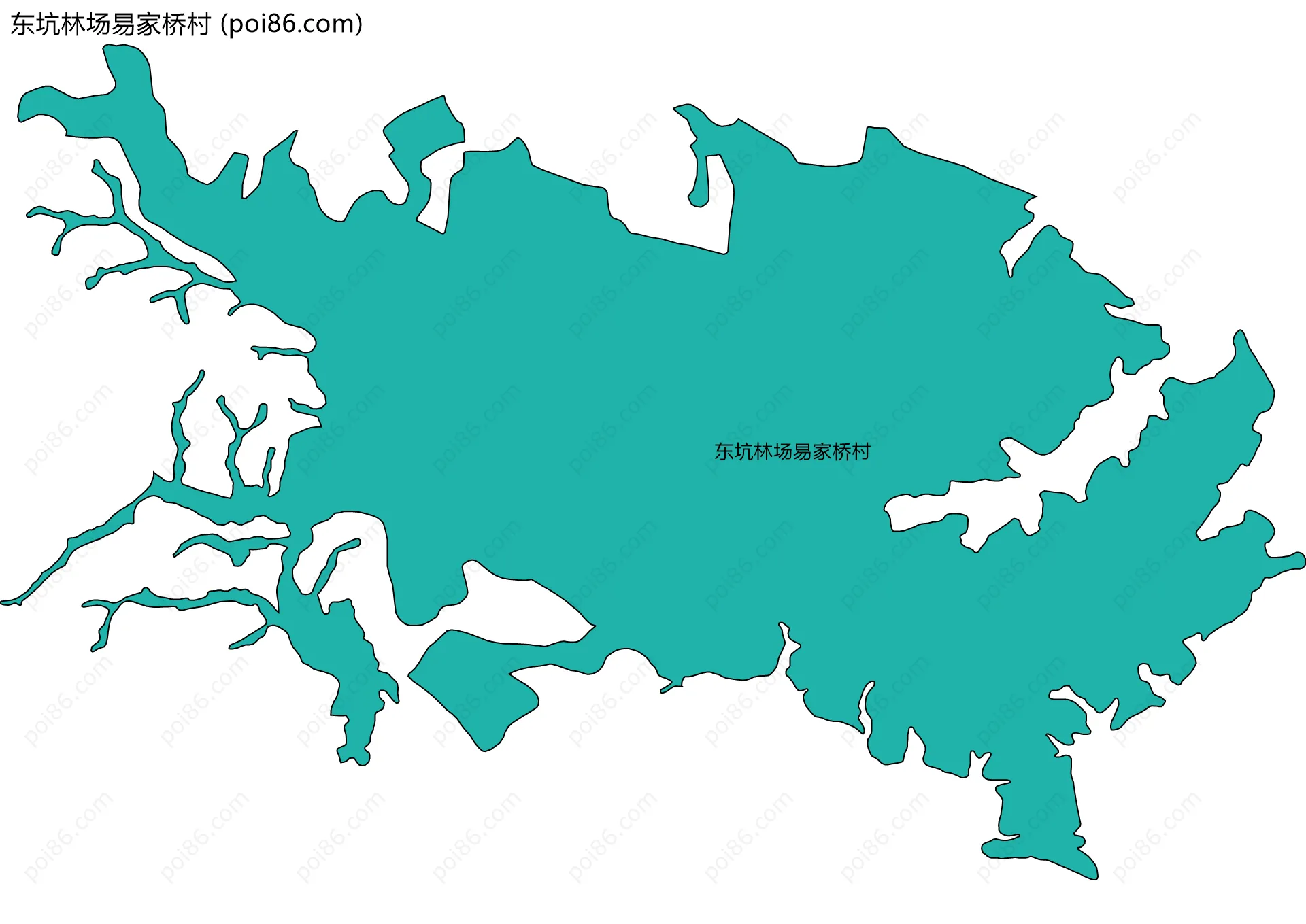 东坑林场易家桥村边界地图