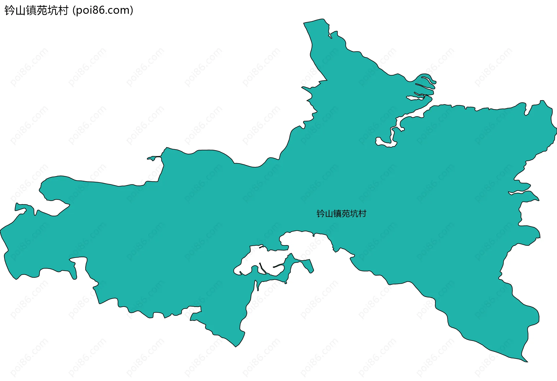 钤山镇苑坑村边界地图