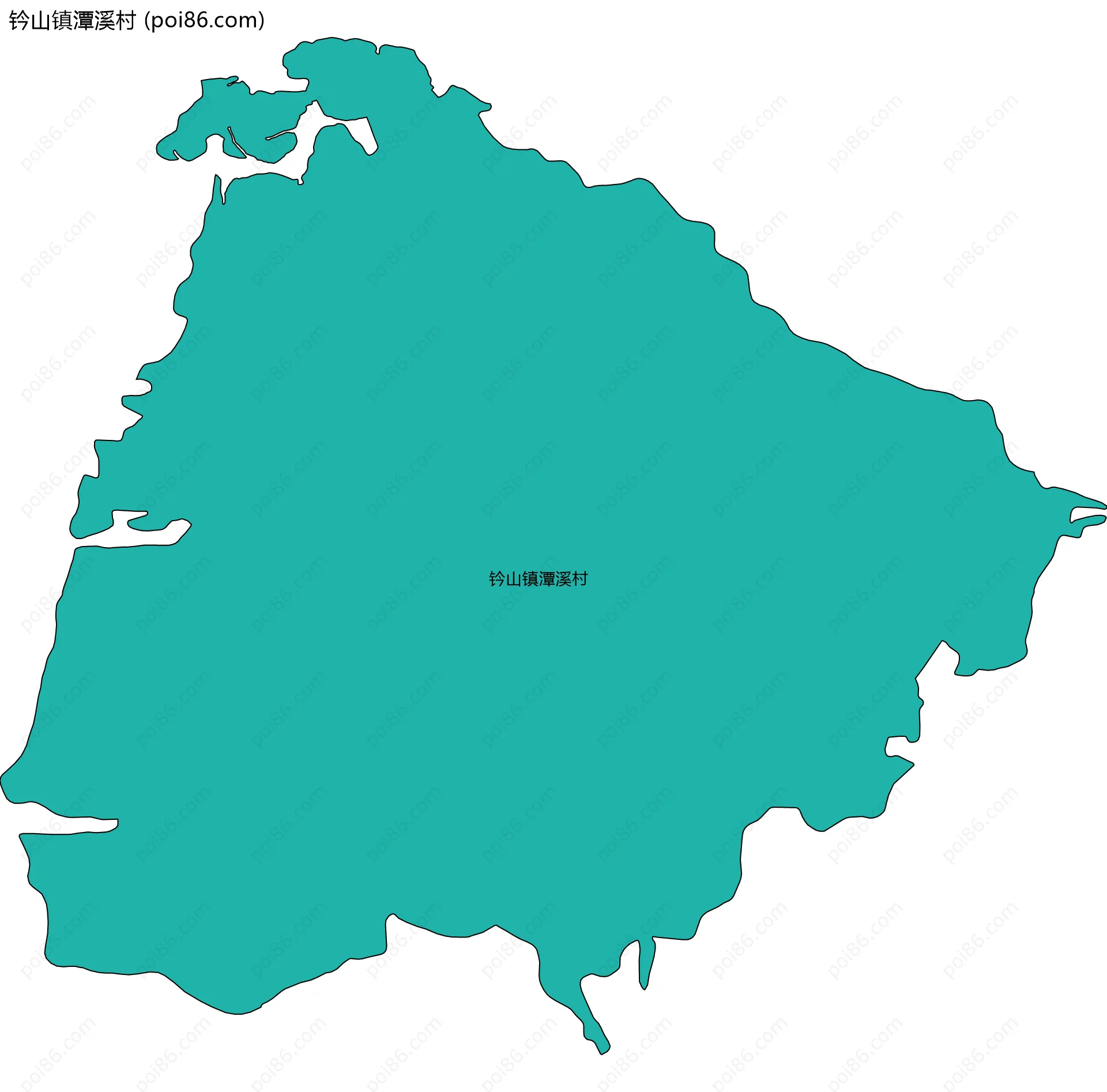 钤山镇潭溪村边界地图