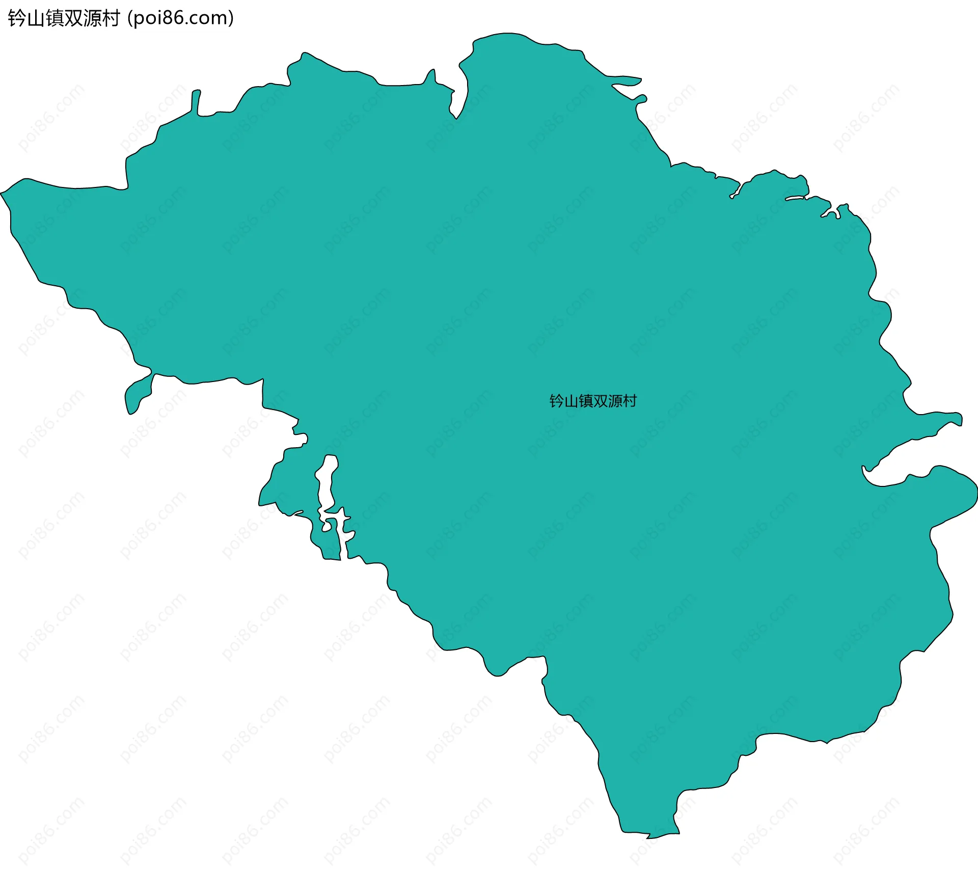 钤山镇双源村边界地图