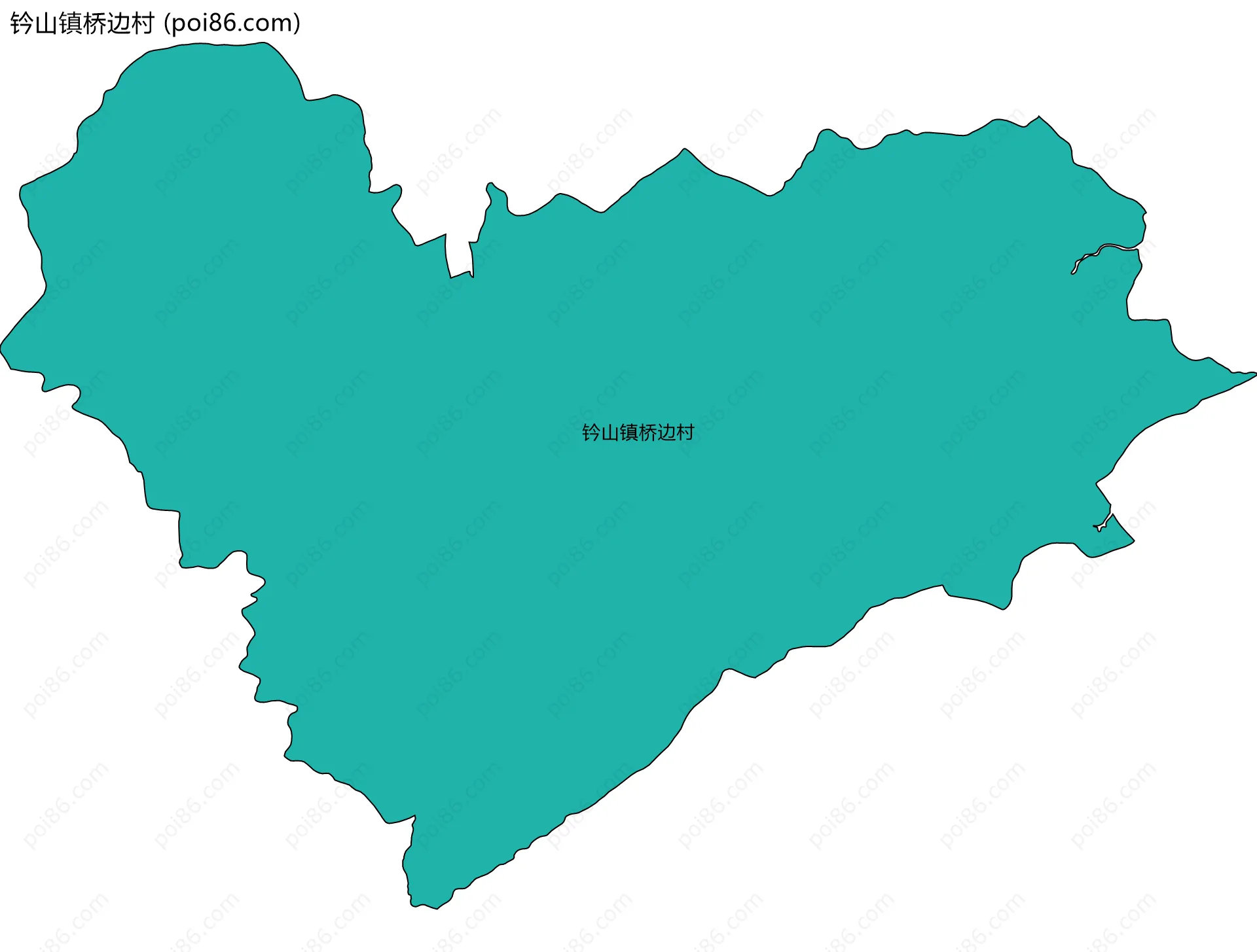 钤山镇桥边村边界地图