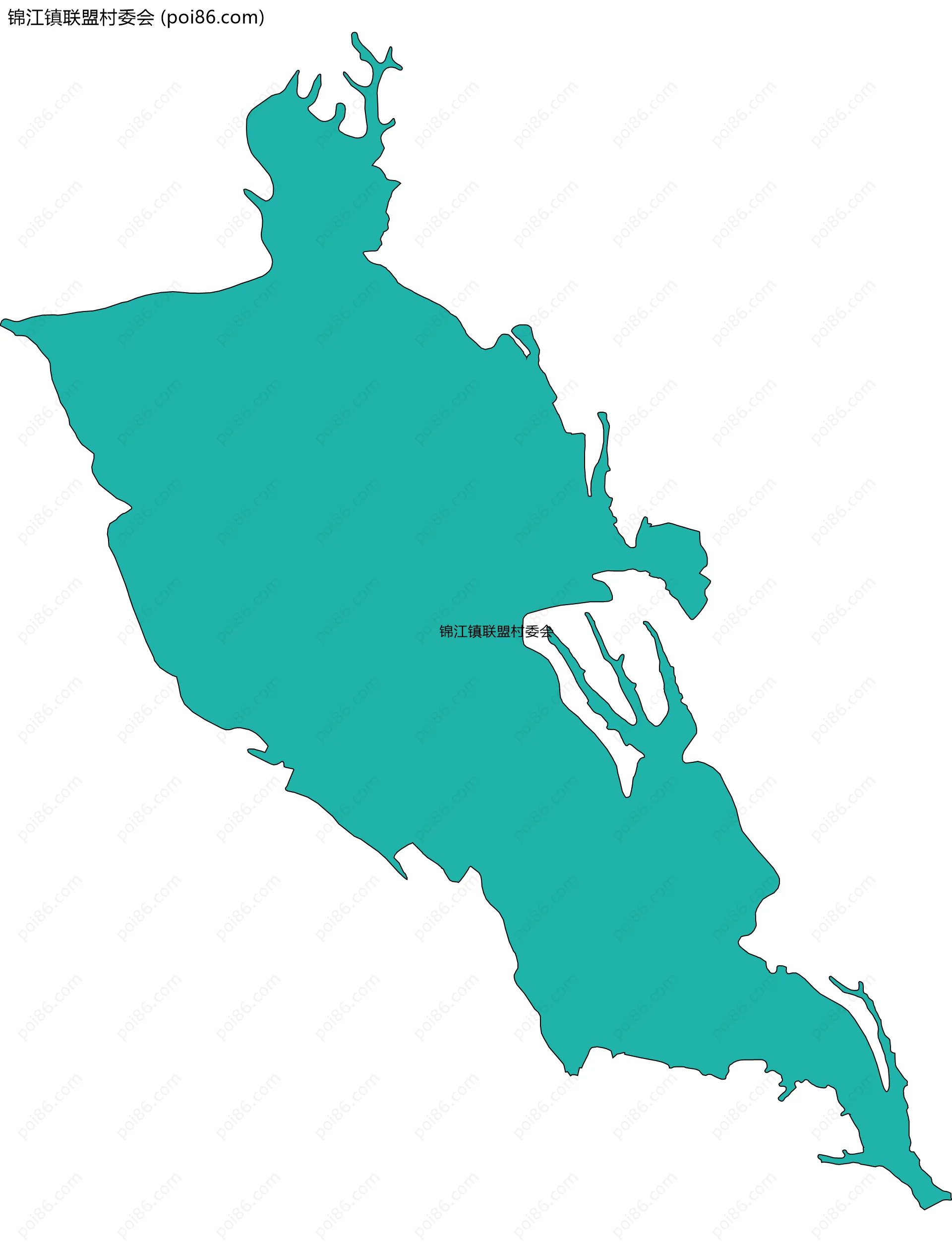 锦江镇联盟村委会边界地图