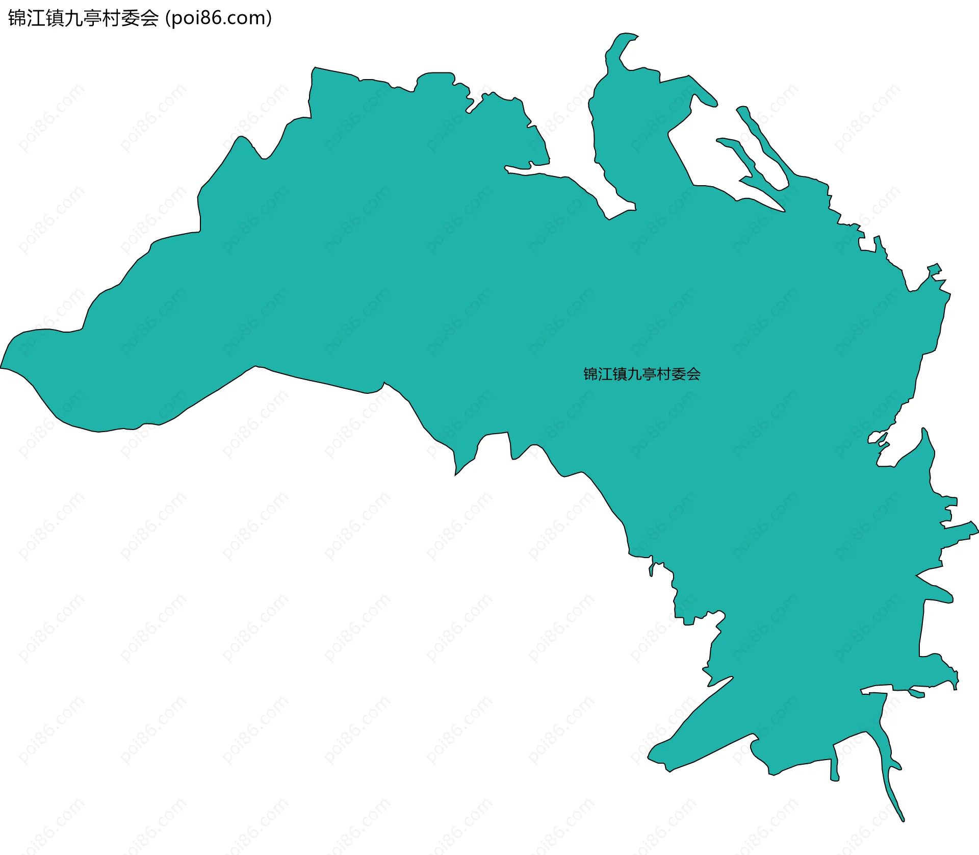 锦江镇九亭村委会边界地图