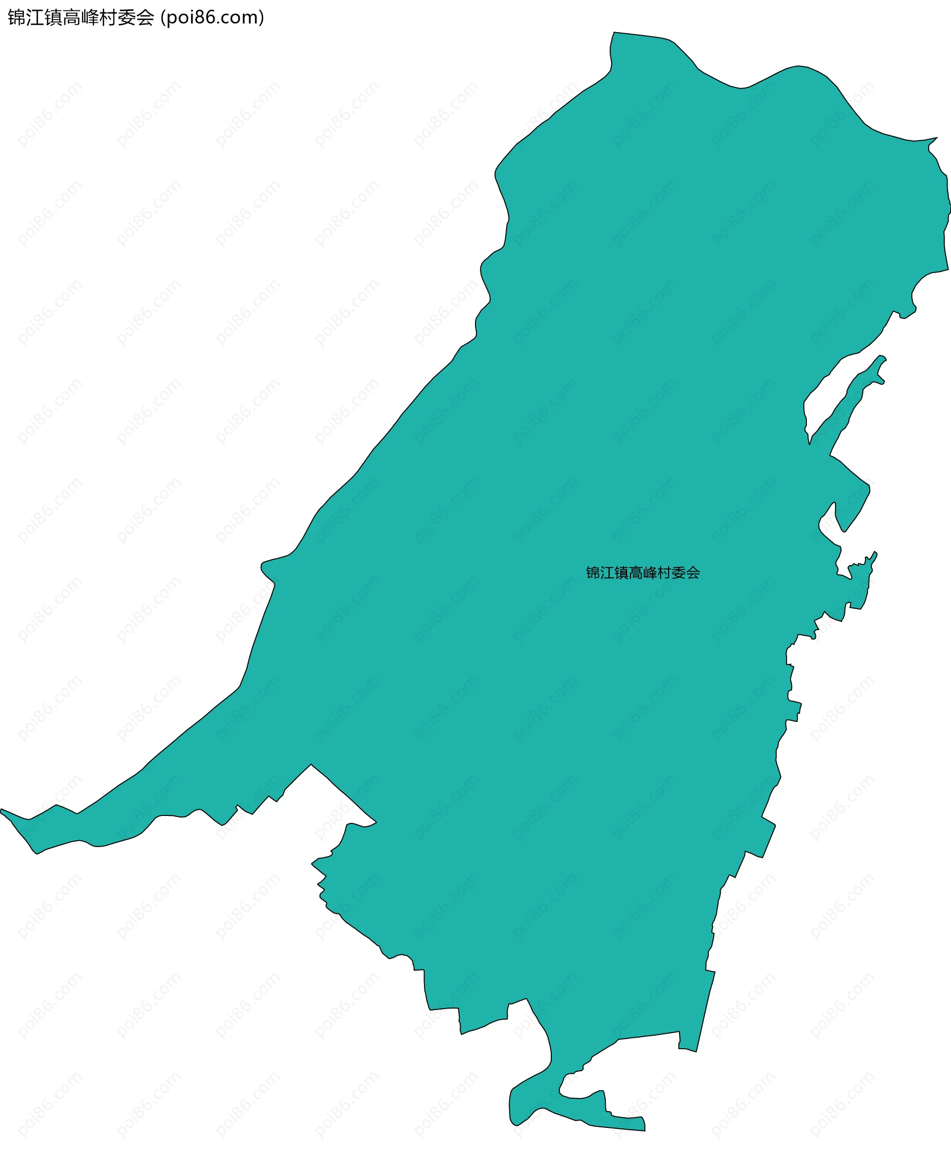 锦江镇高峰村委会边界地图