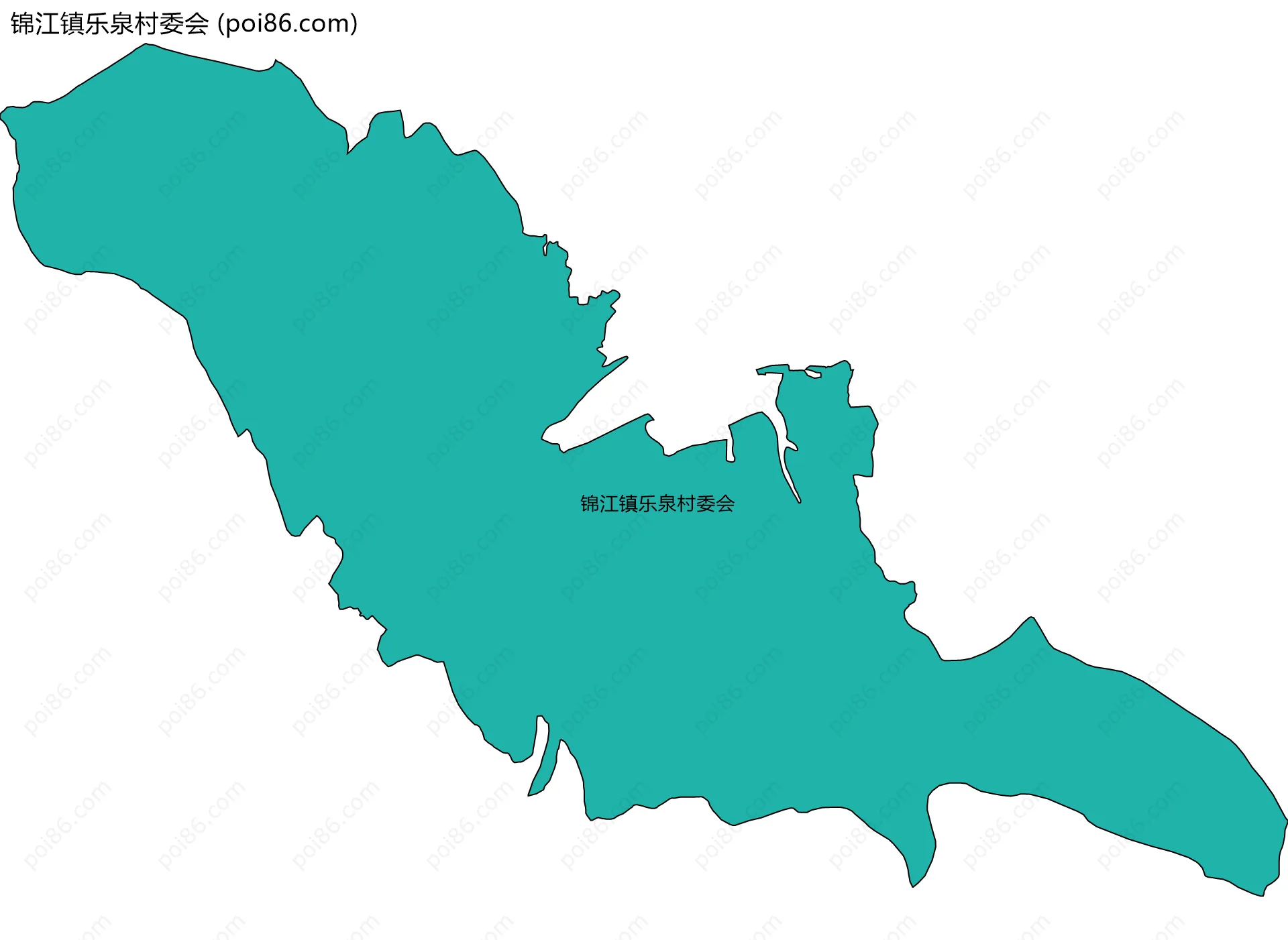 锦江镇乐泉村委会边界地图