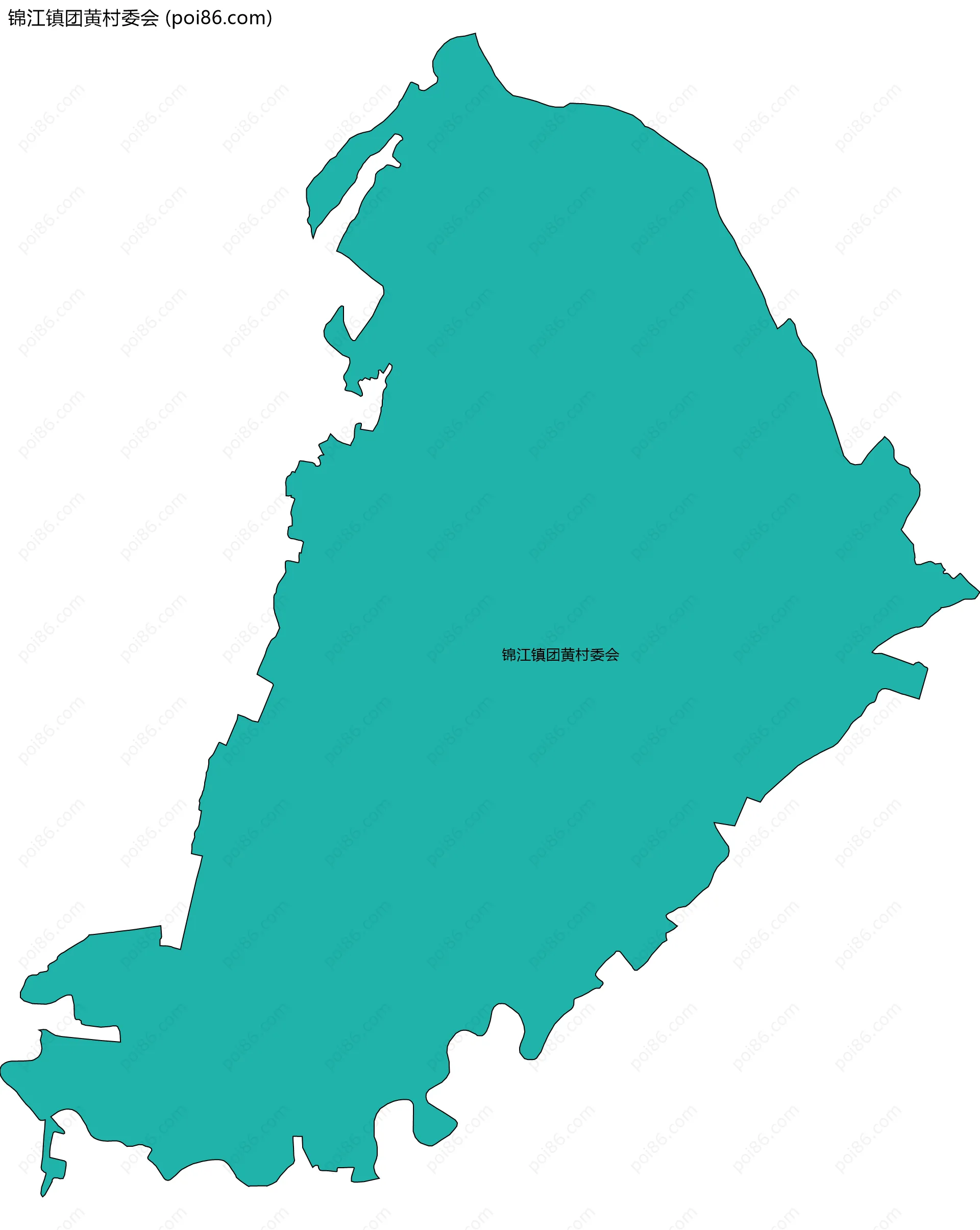 锦江镇团黄村委会边界地图