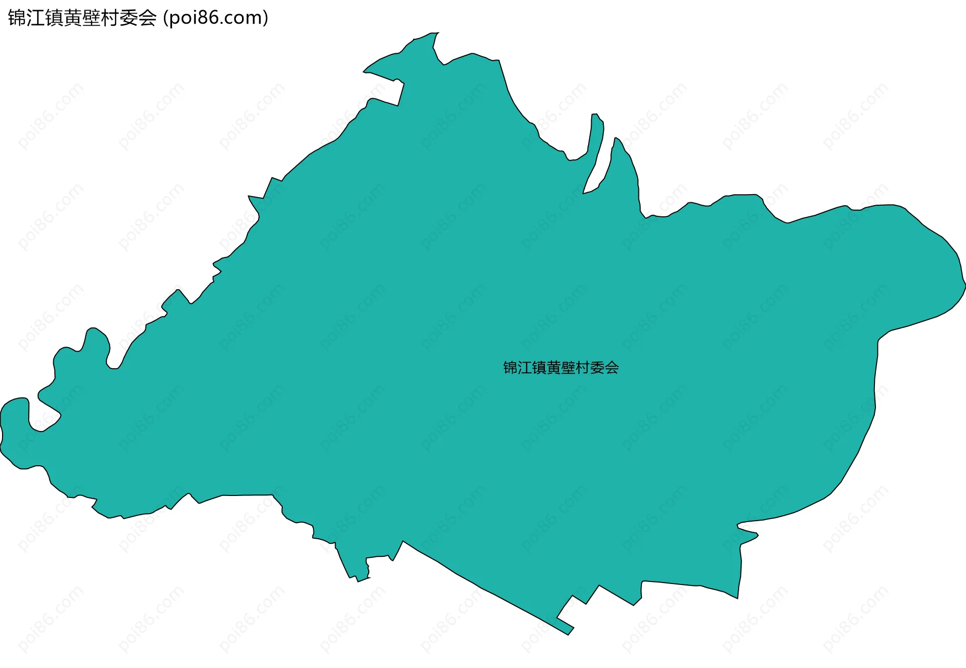 锦江镇黄壁村委会边界地图