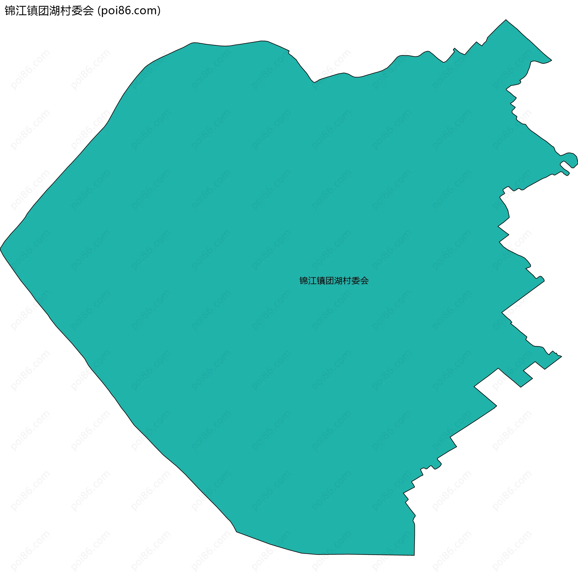 锦江镇团湖村委会边界地图