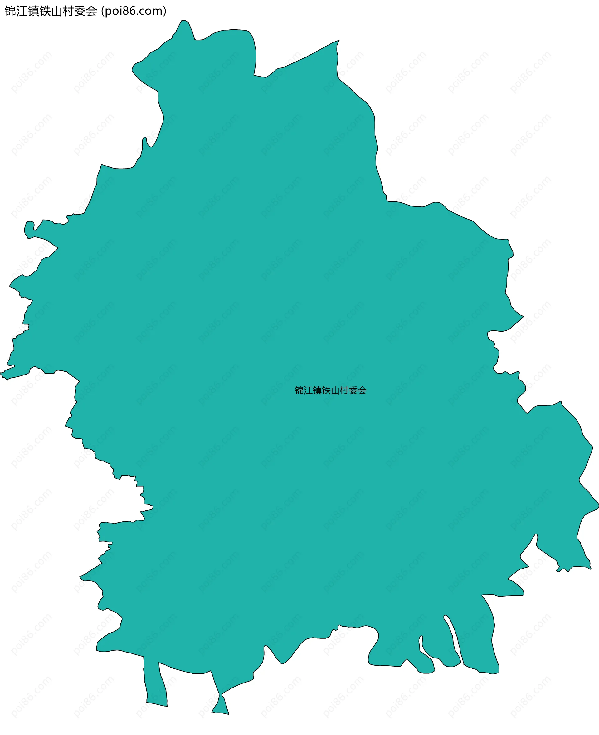 锦江镇铁山村委会边界地图