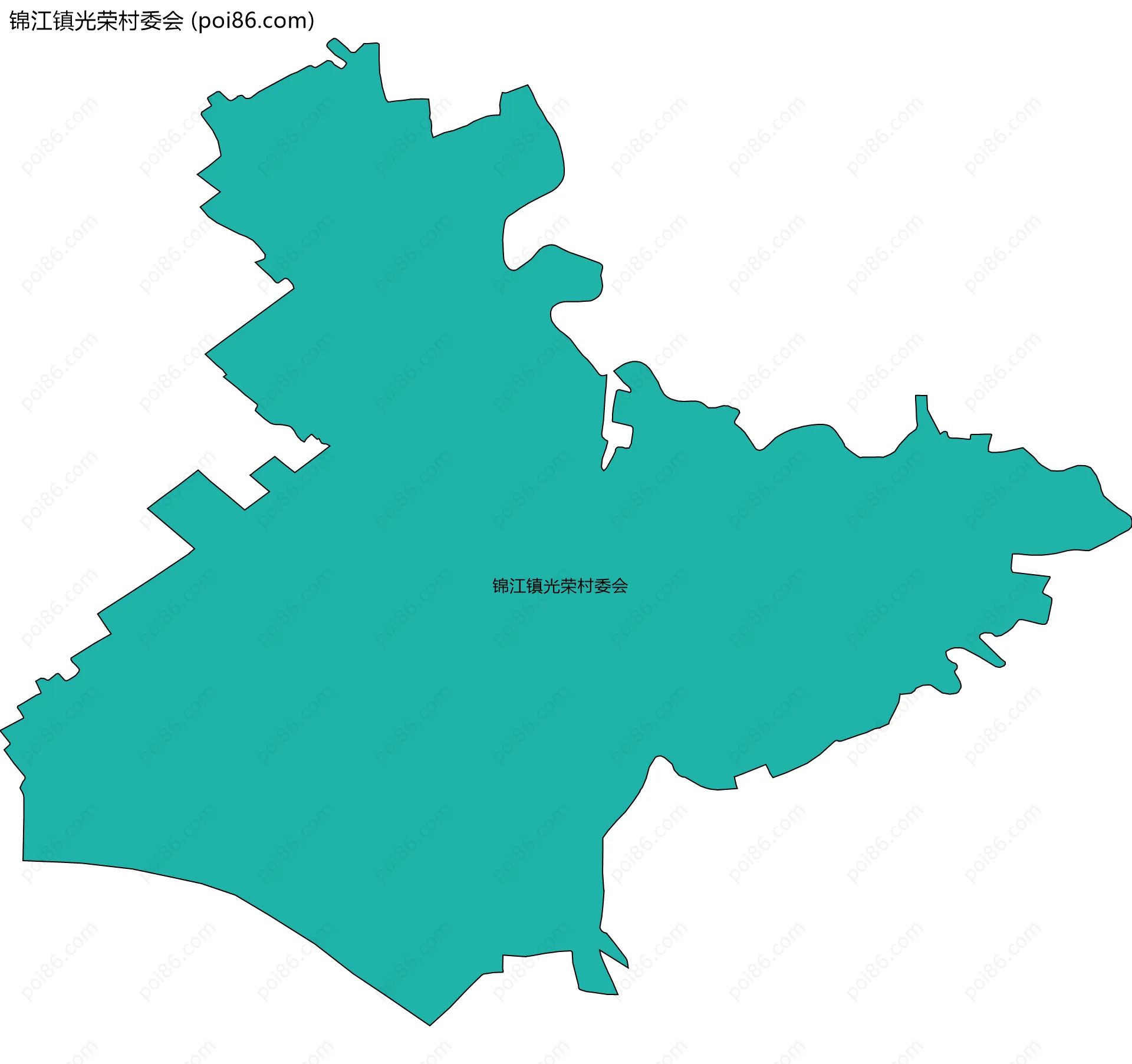 锦江镇光荣村委会边界地图