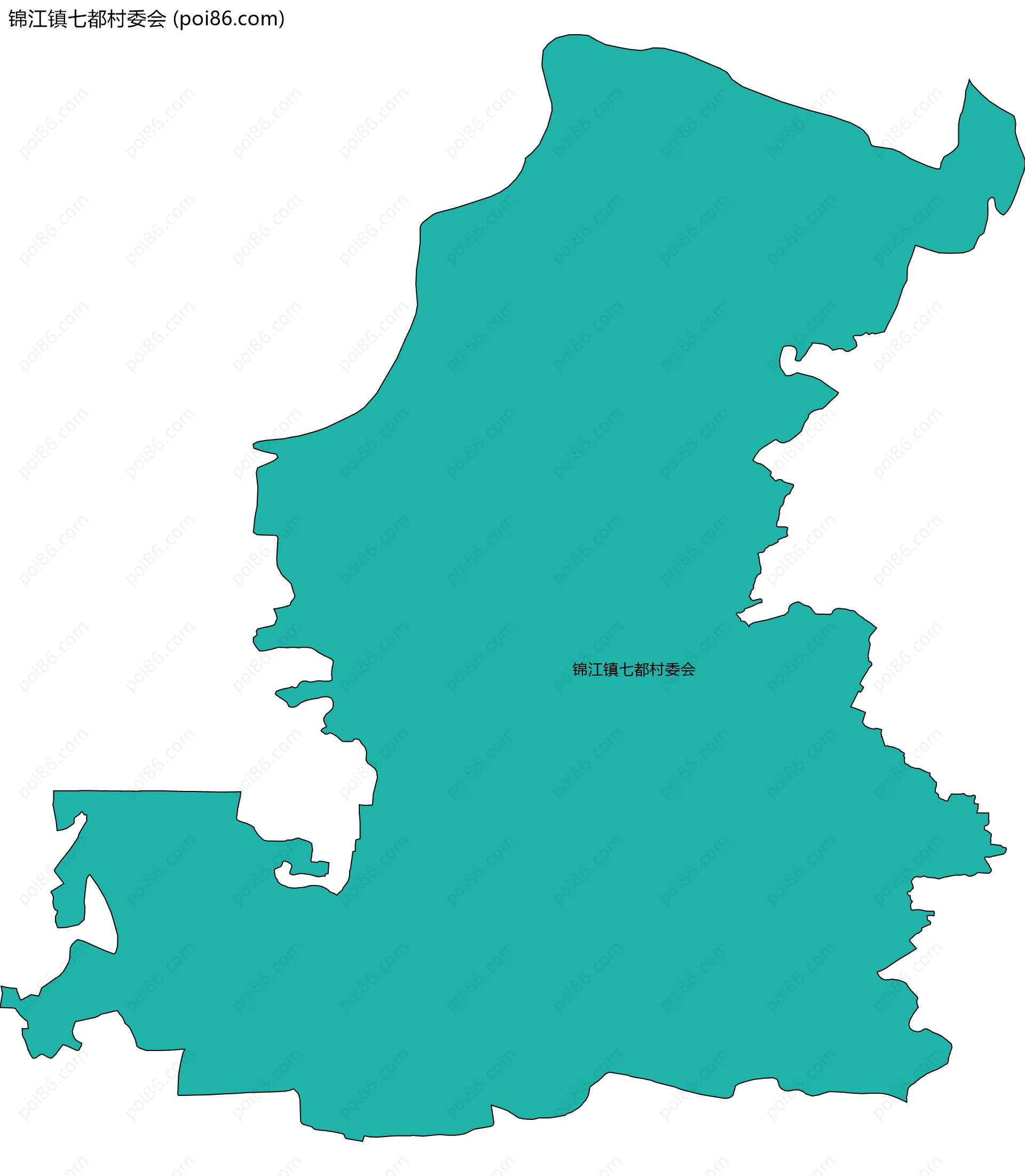 锦江镇七都村委会边界地图