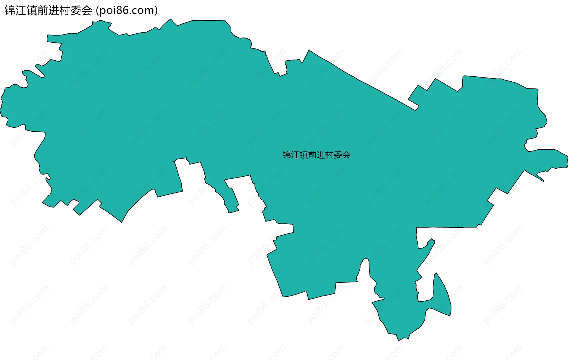 锦江镇前进村委会边界地图