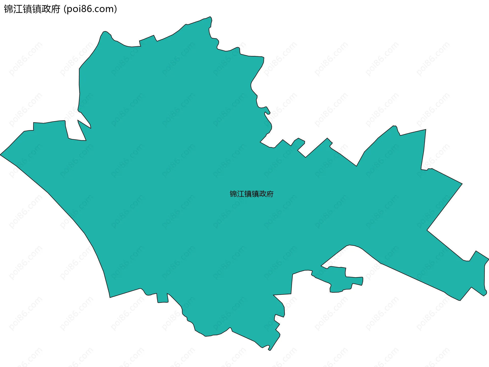 锦江镇镇政府边界地图