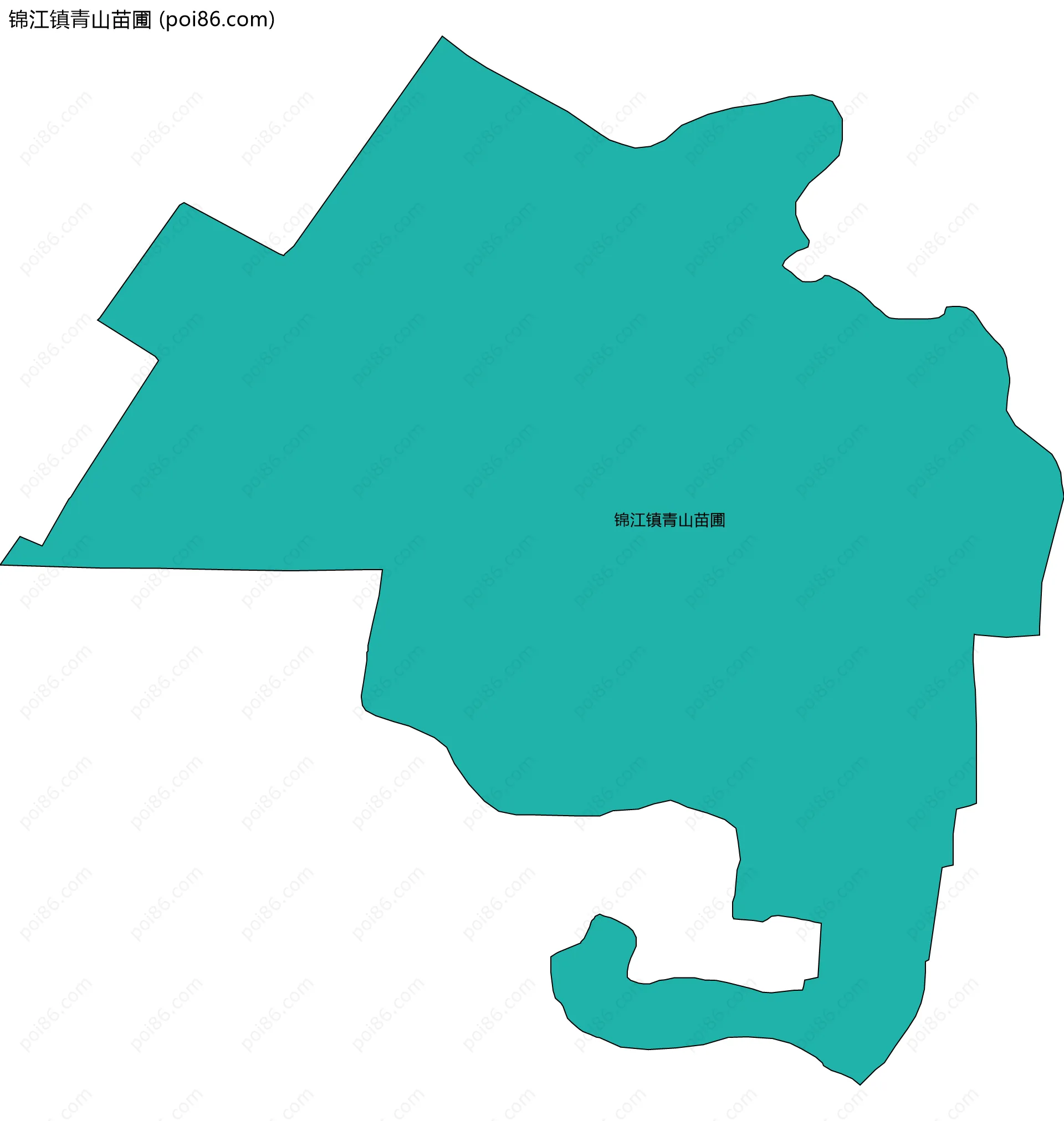 锦江镇青山苗圃边界地图