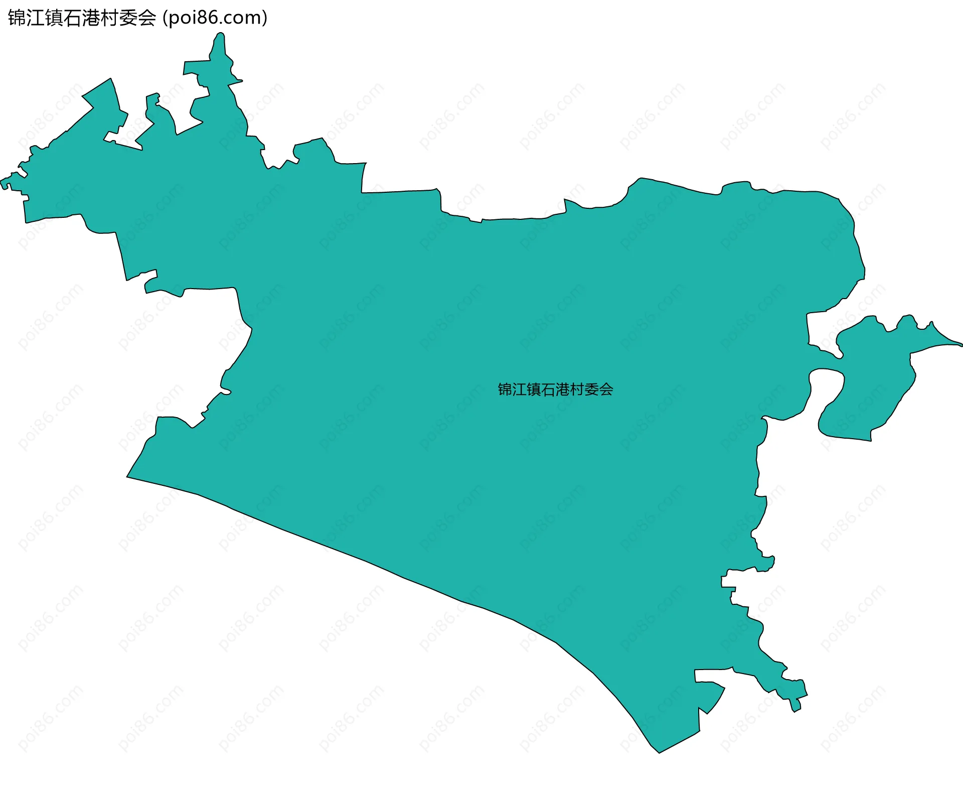 锦江镇石港村委会边界地图