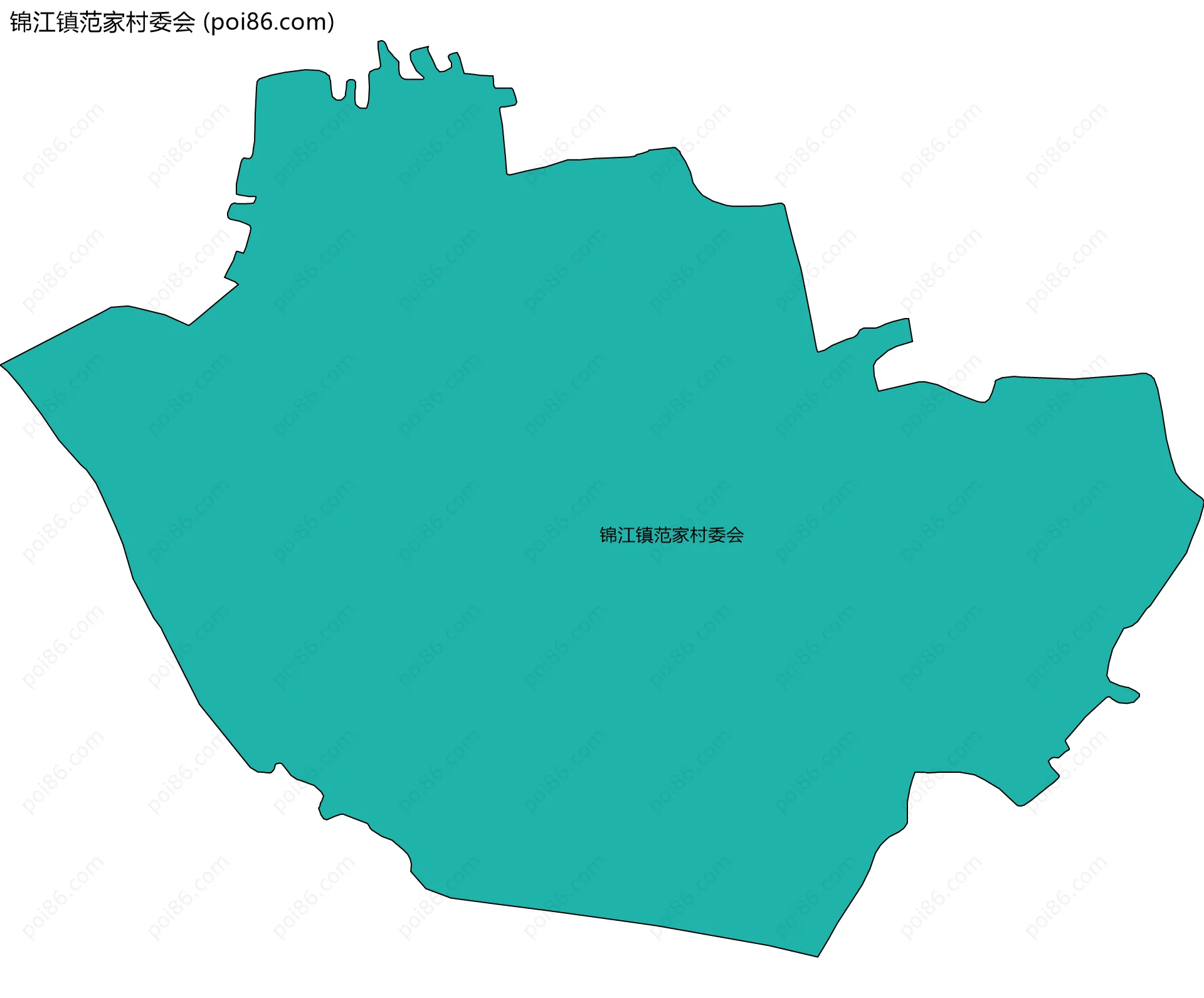 锦江镇范家村委会边界地图