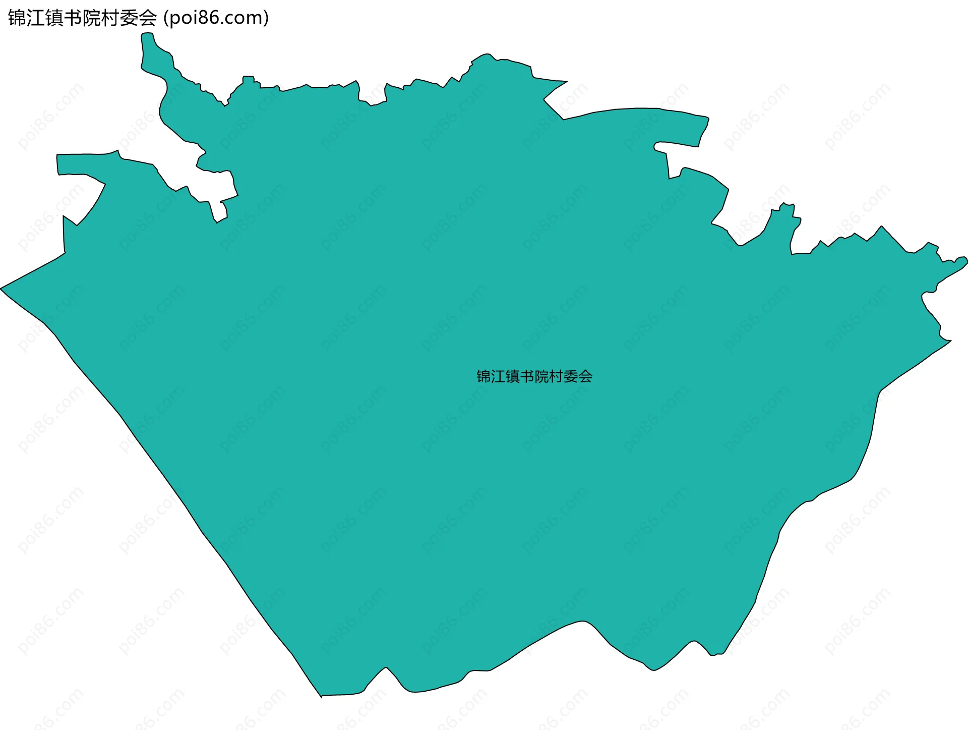 锦江镇书院村委会边界地图