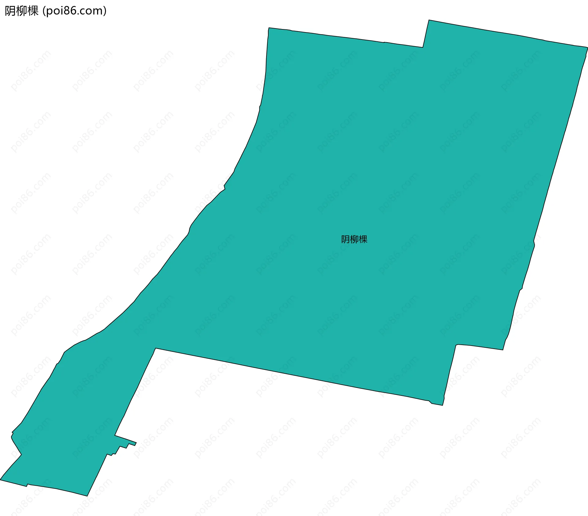 阴柳棵边界地图