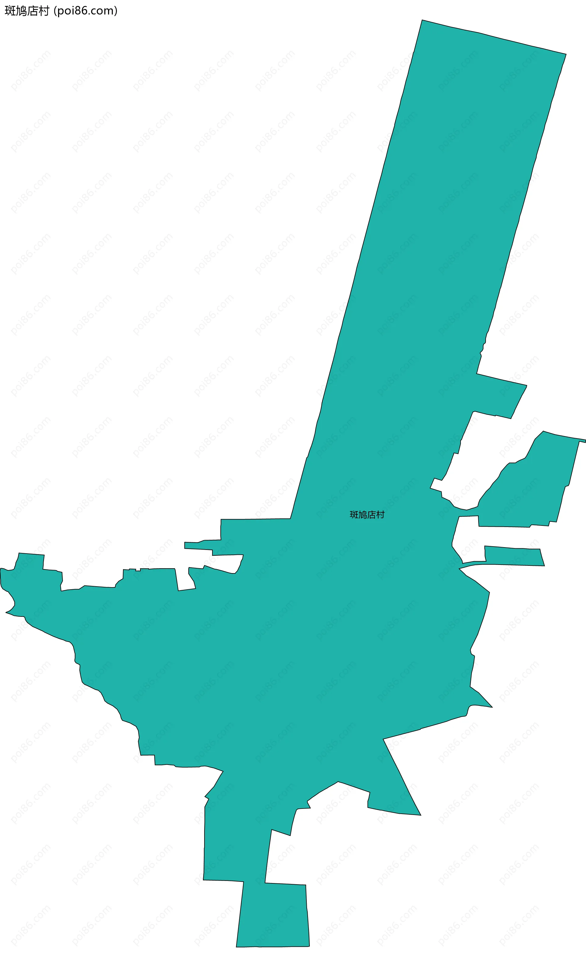 斑鸠店村边界地图