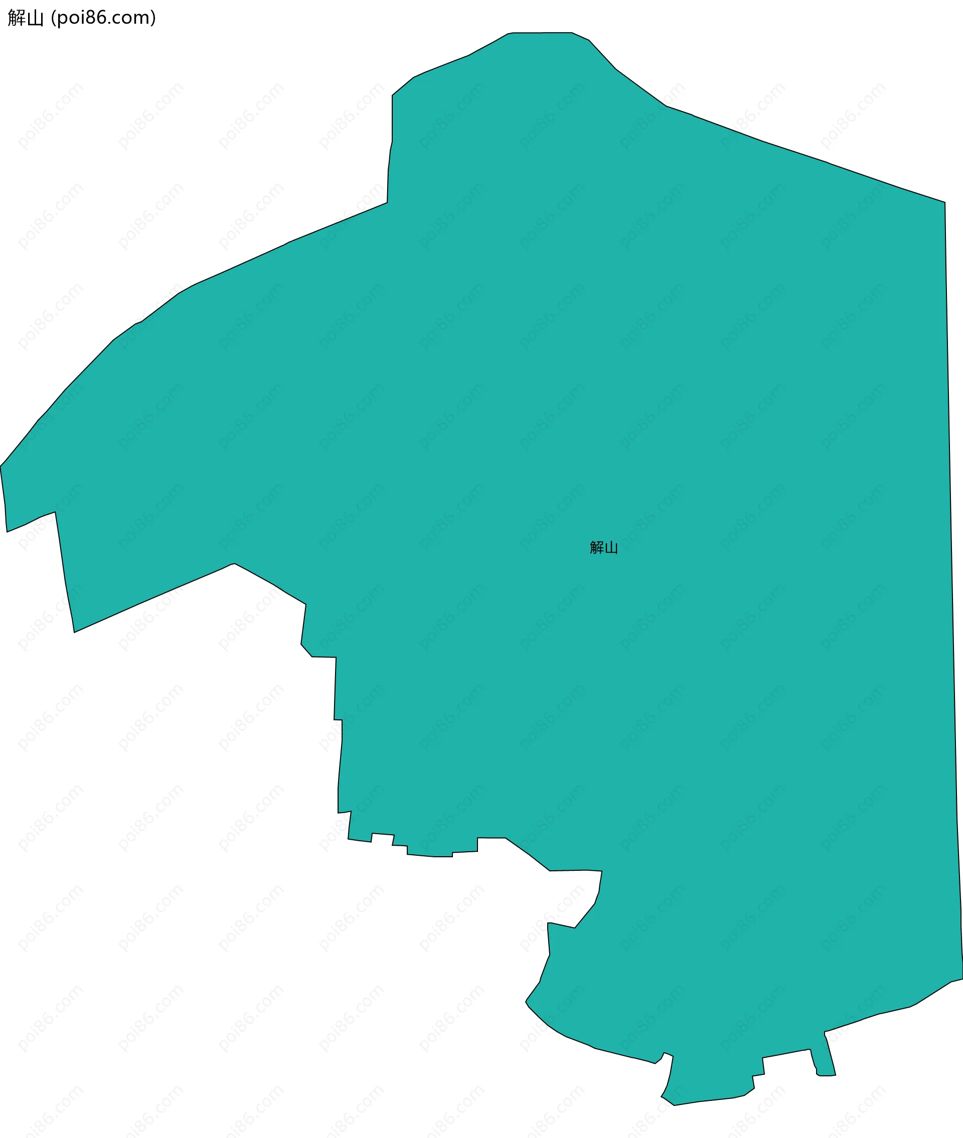 解山边界地图