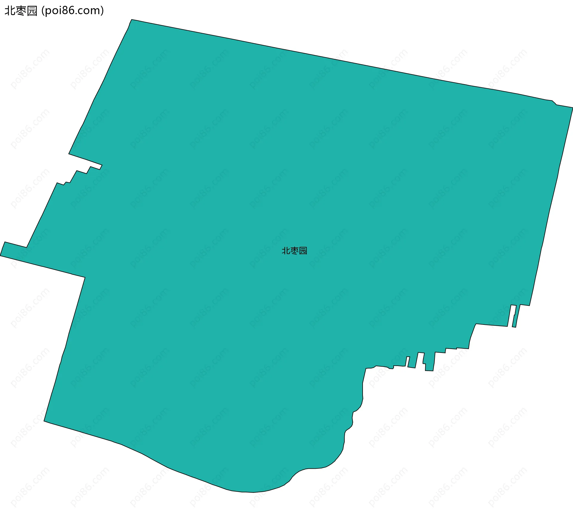 北枣园边界地图