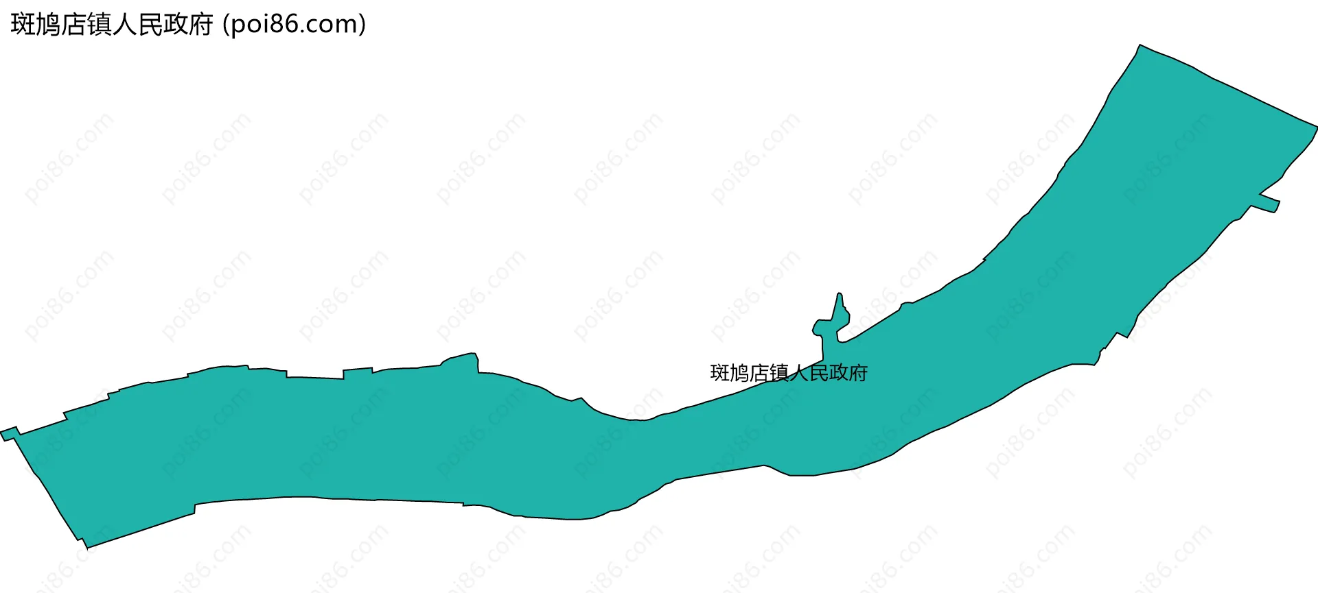 斑鸠店镇人民政府边界地图
