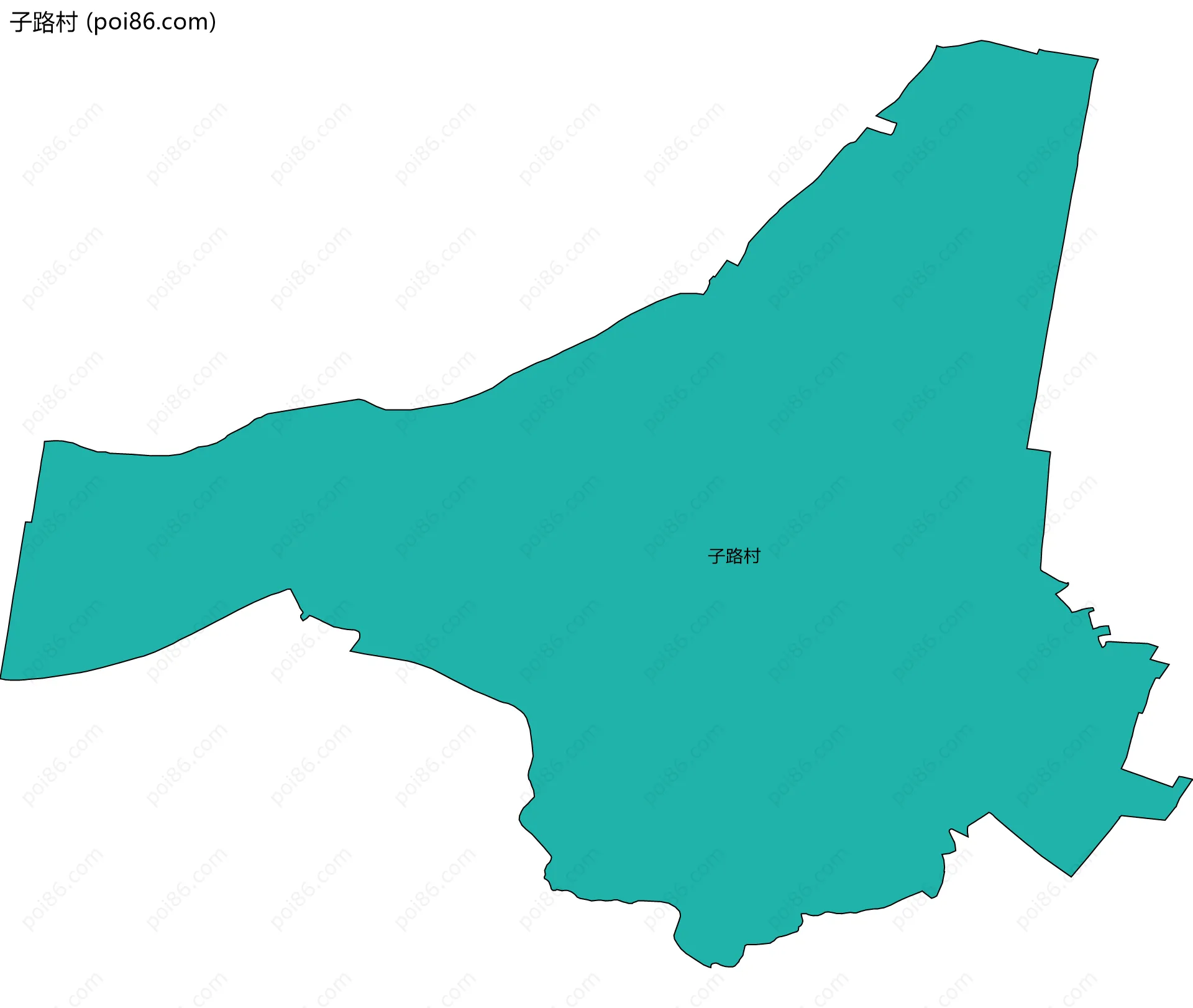 子路村边界地图