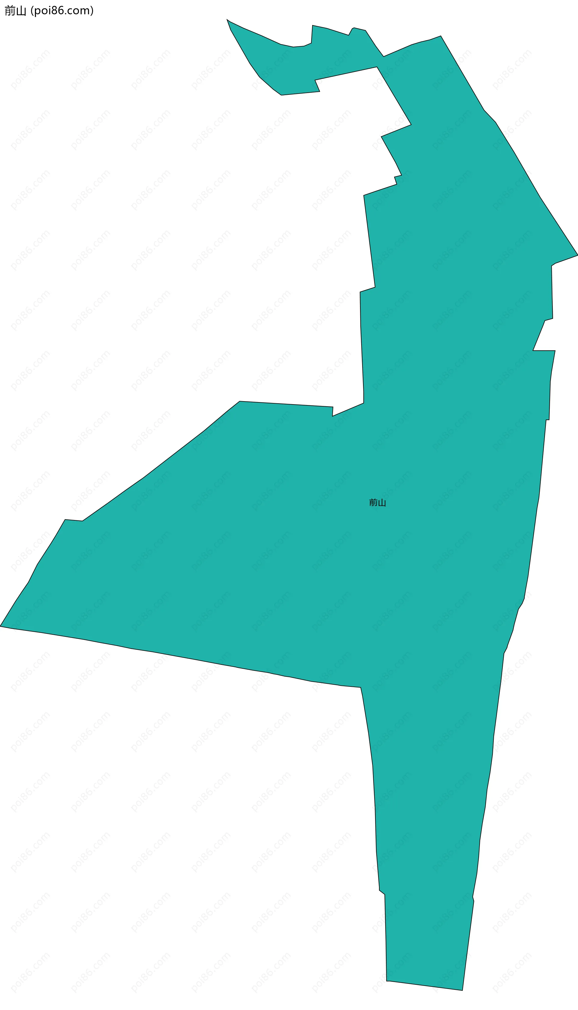 前山边界地图