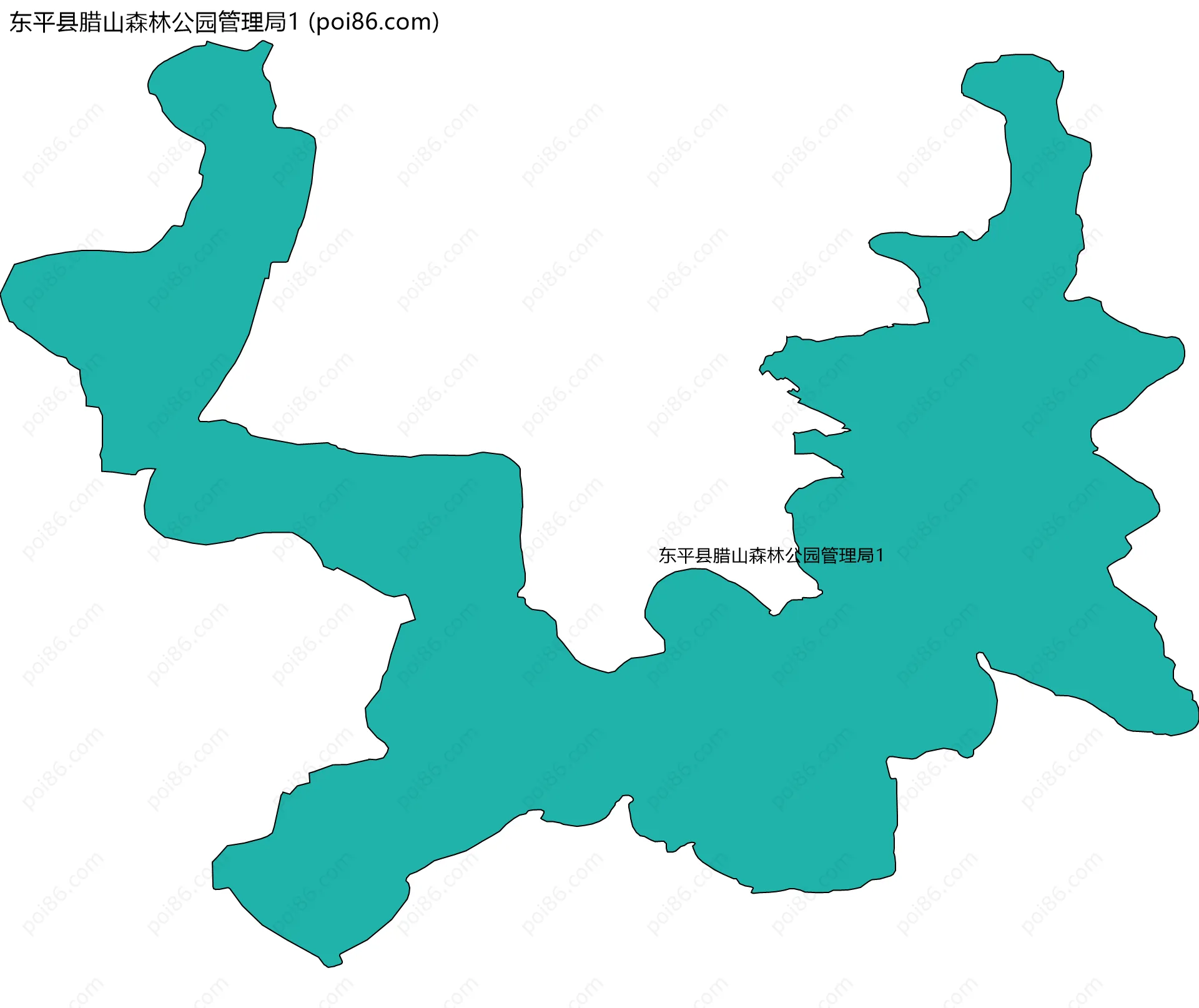 东平县腊山森林公园管理局1边界地图