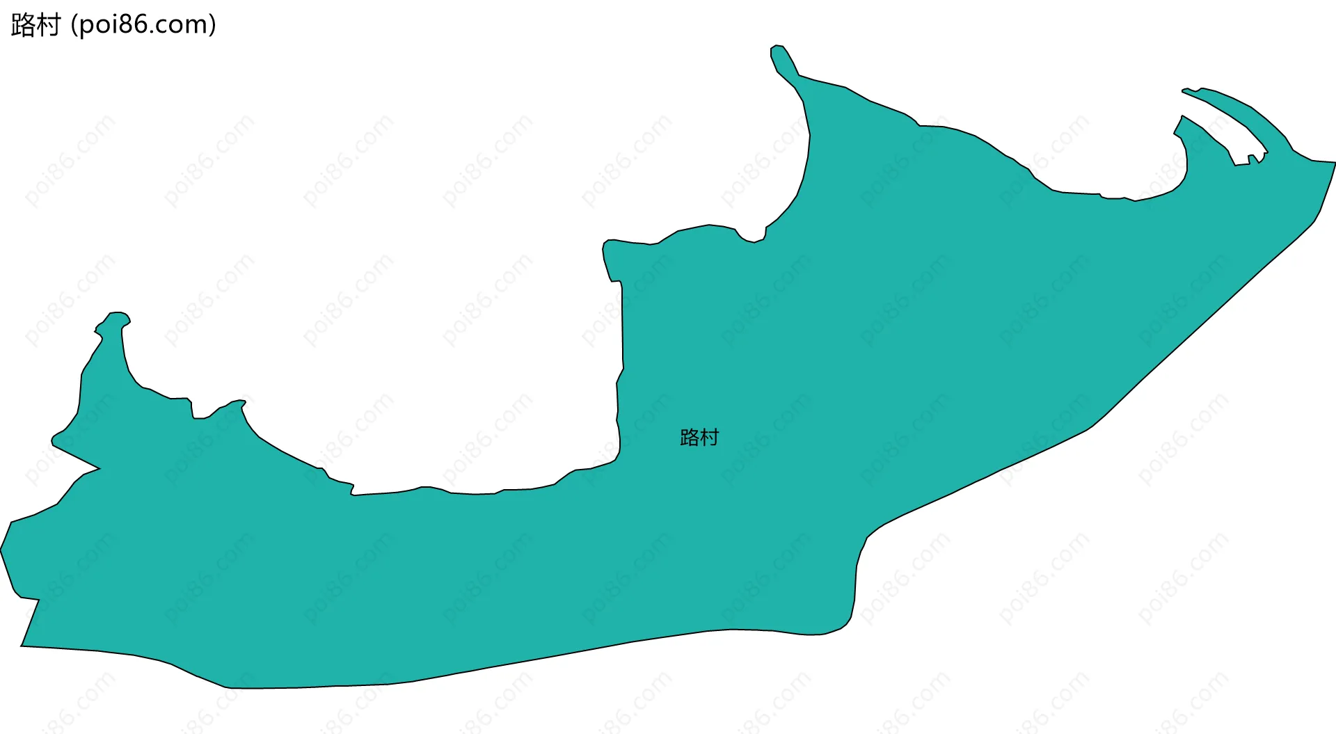 路村边界地图