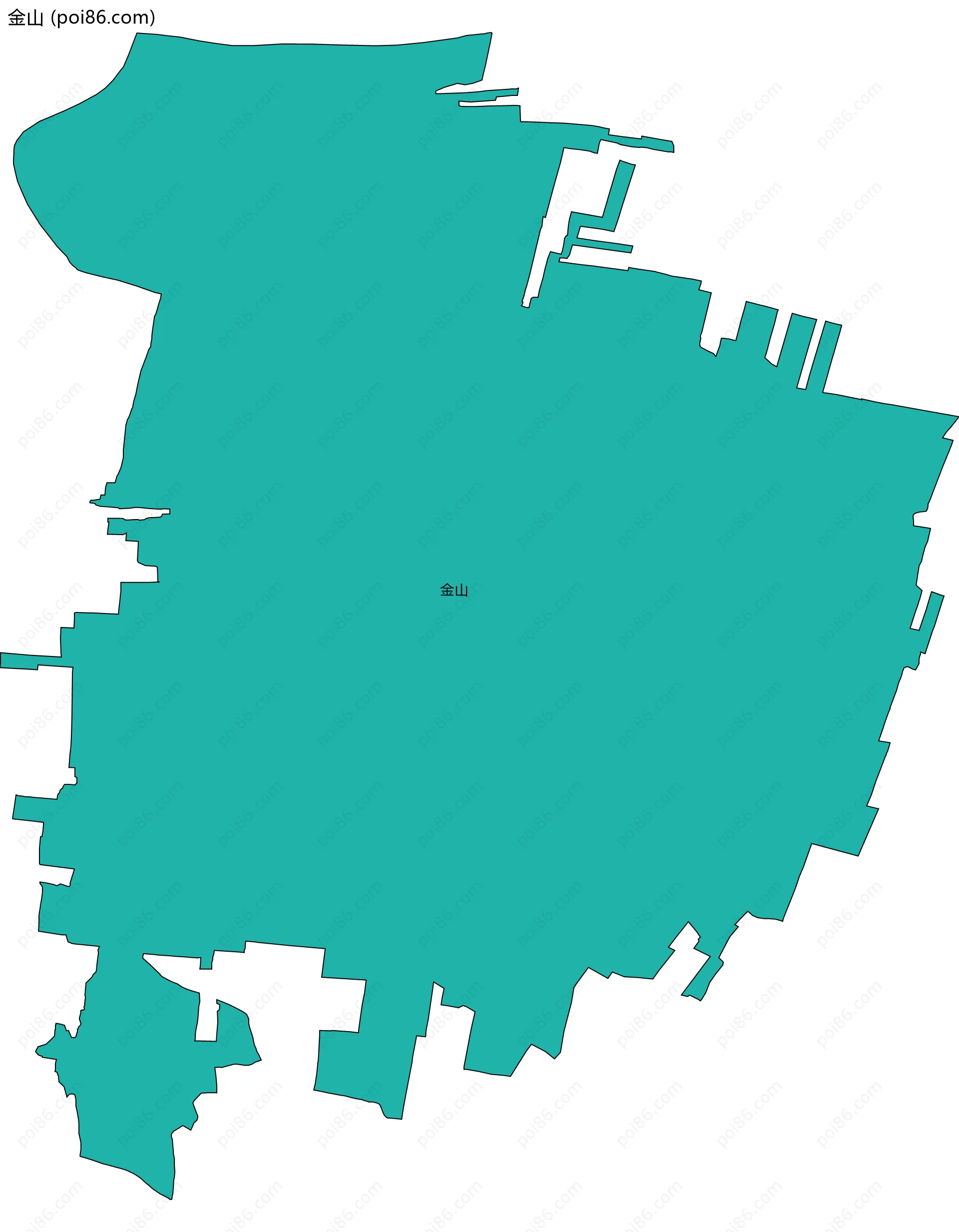 金山边界地图