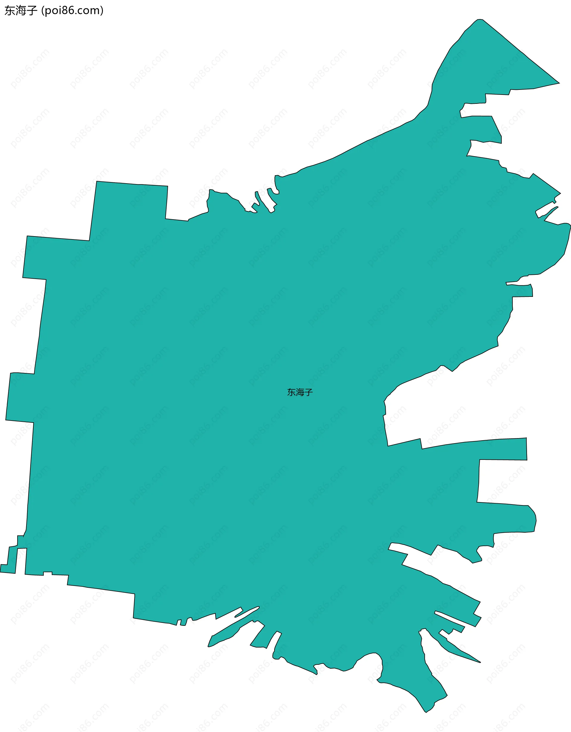 东海子边界地图