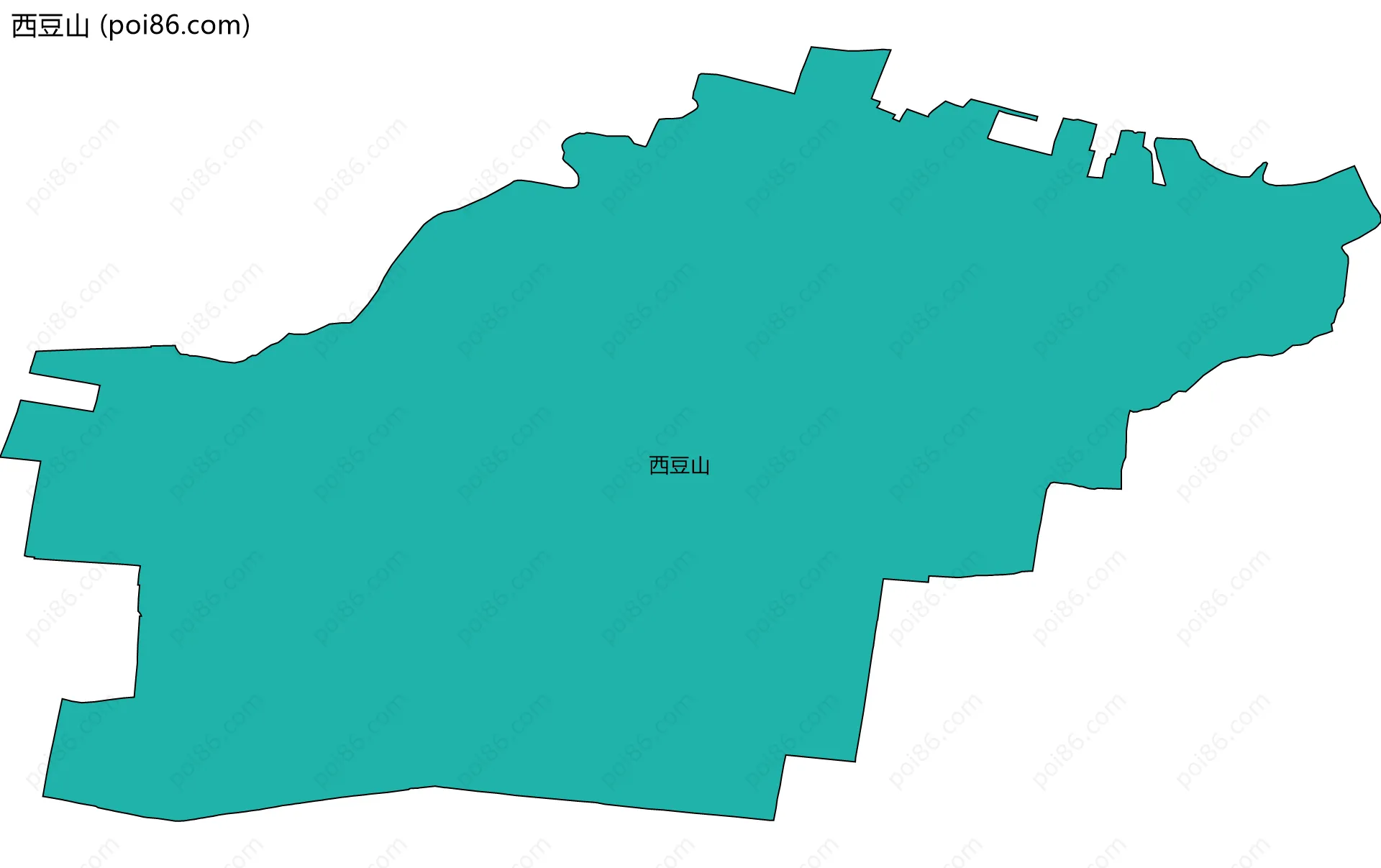 西豆山边界地图